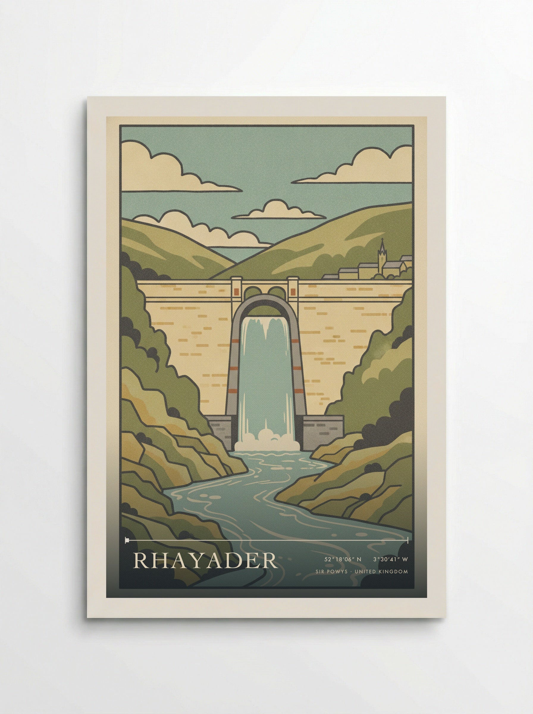Rhayader Sir Powys United Kingdom Travel Poster - Poster