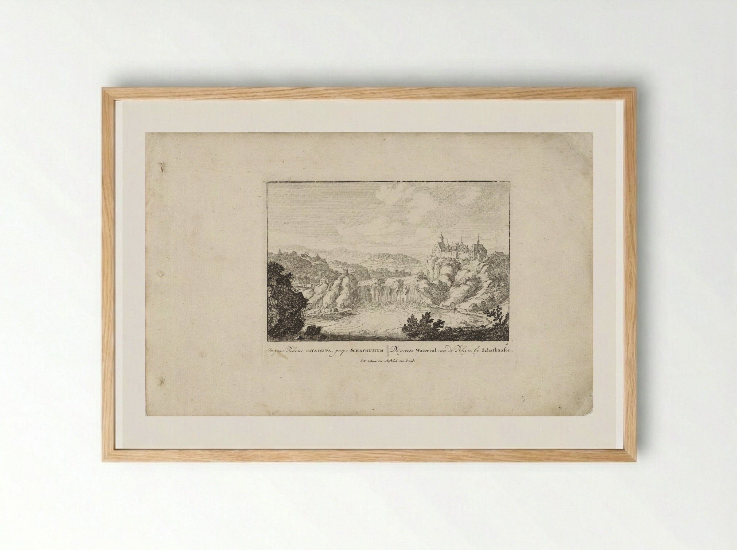 Rheinfall bij Schaffhausen - Jan van Call (I) - Framed Print Wood