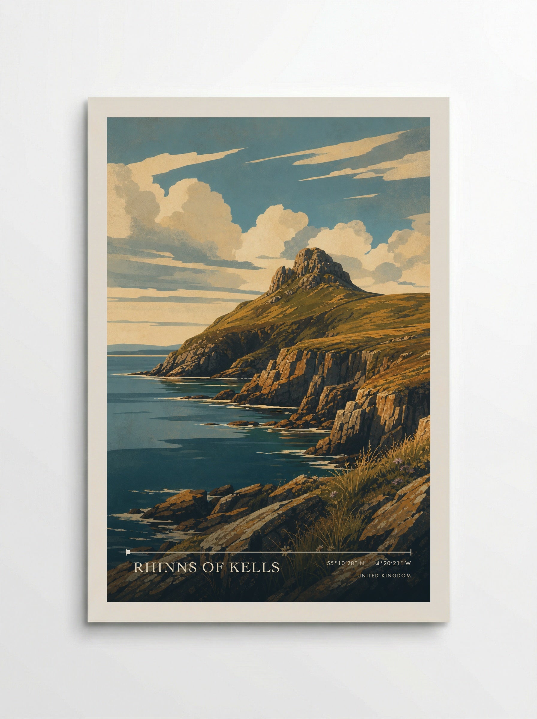 Rhinns of Kells United Kingdom Travel Poster - Poster