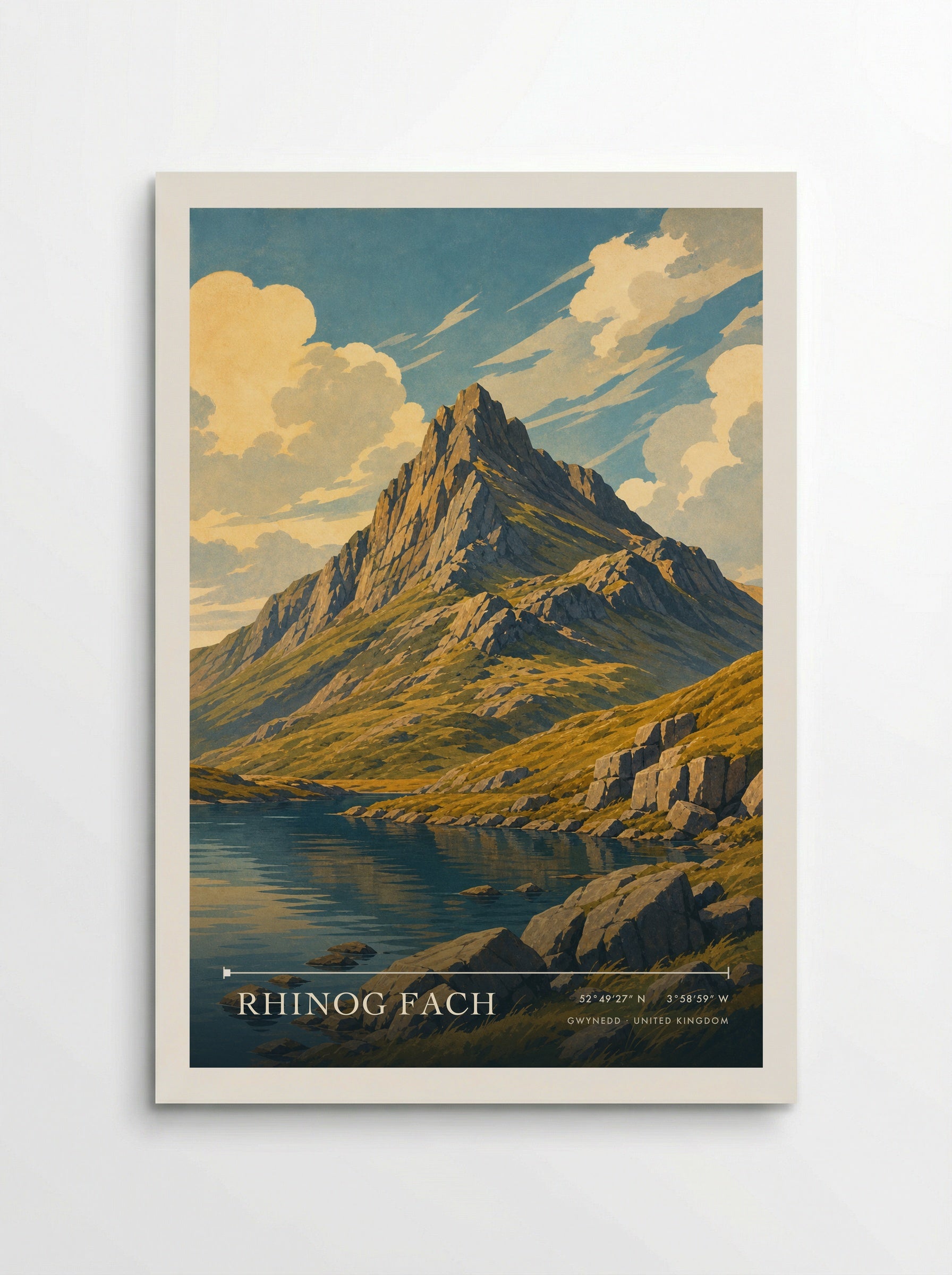 Rhinog Fach Gwynedd United Kingdom Travel Poster - Poster