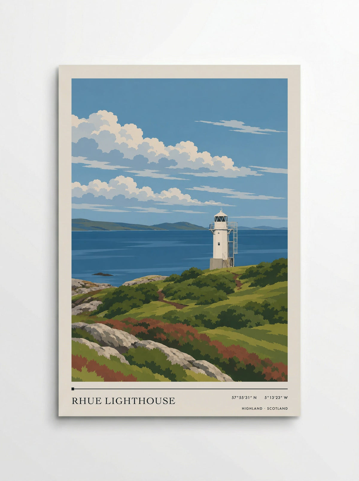 Rhue Lighthouse, Highland | Travel Poster - Poster