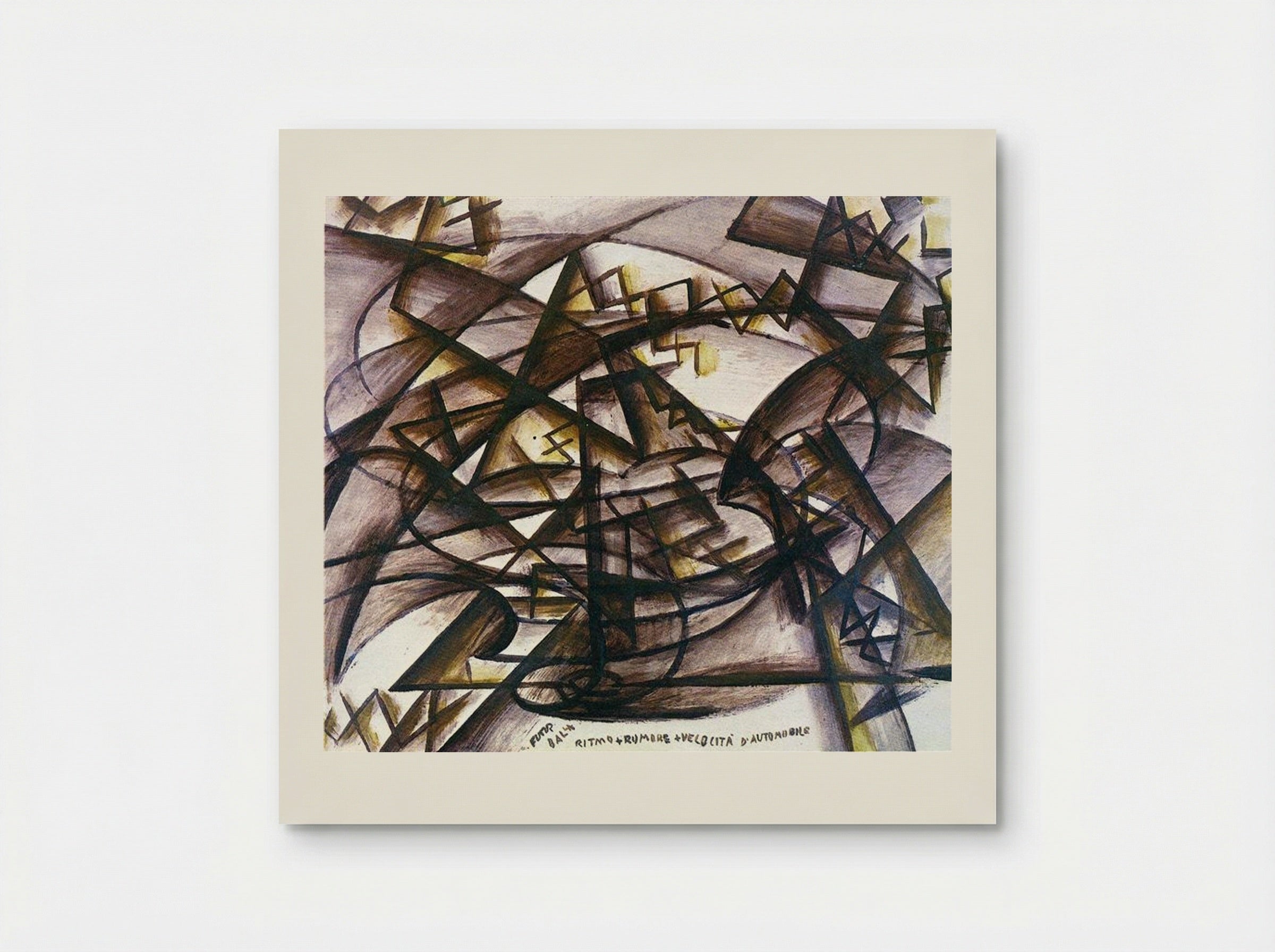 Rhythm + Noise + Speed of Car - Giacomo Balla - Poster