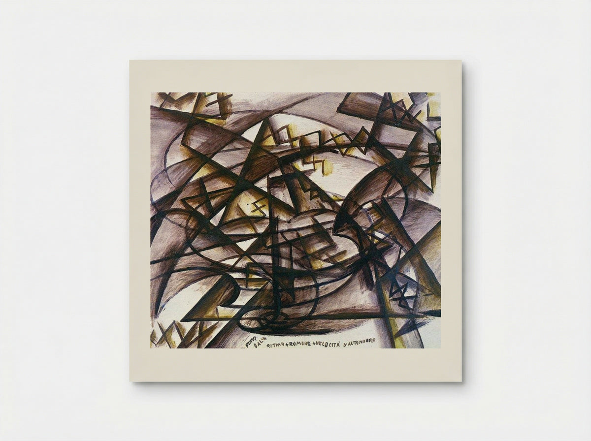 Rhythm + Noise + Speed of Car - Giacomo Balla - Poster