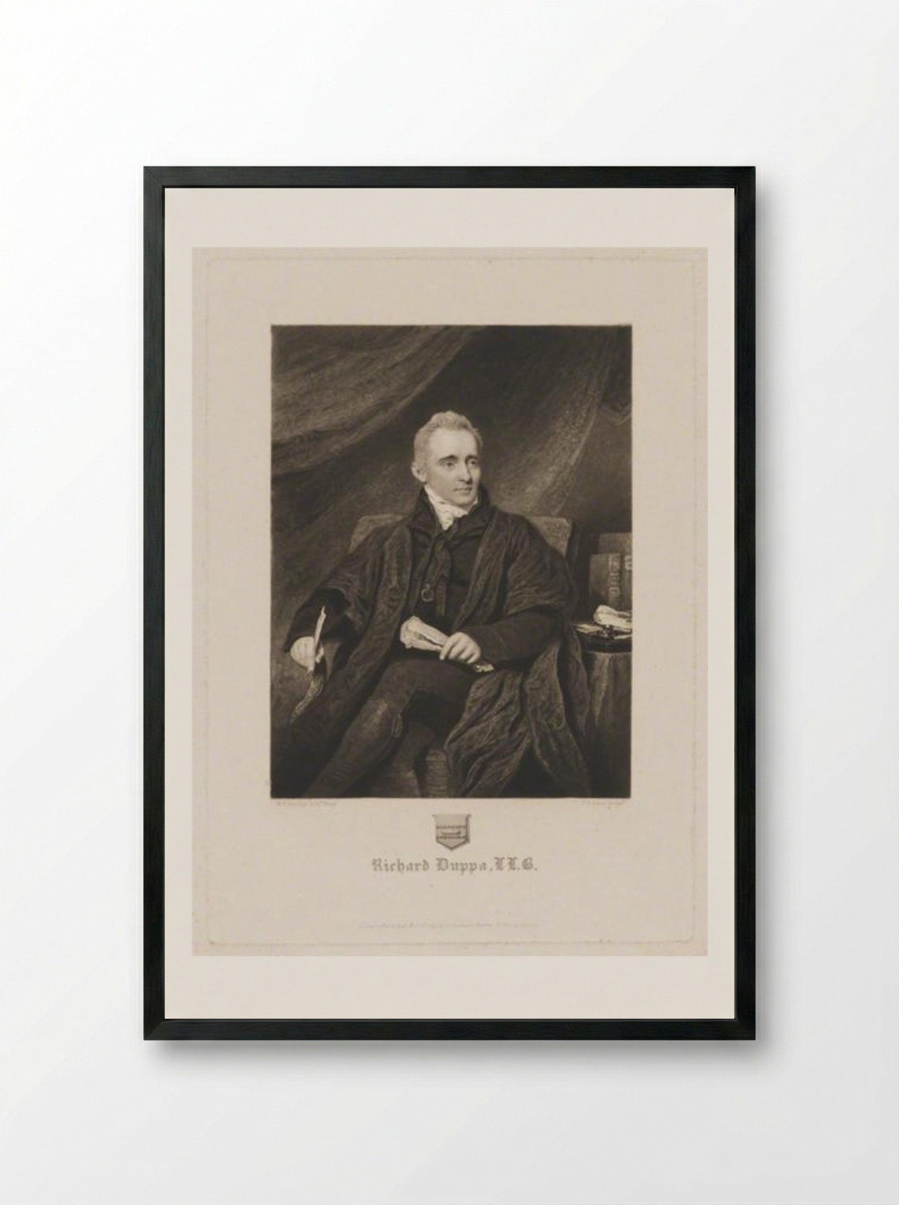 Richard Duppa, LL.B. - Charles Turner - Framed Print Black