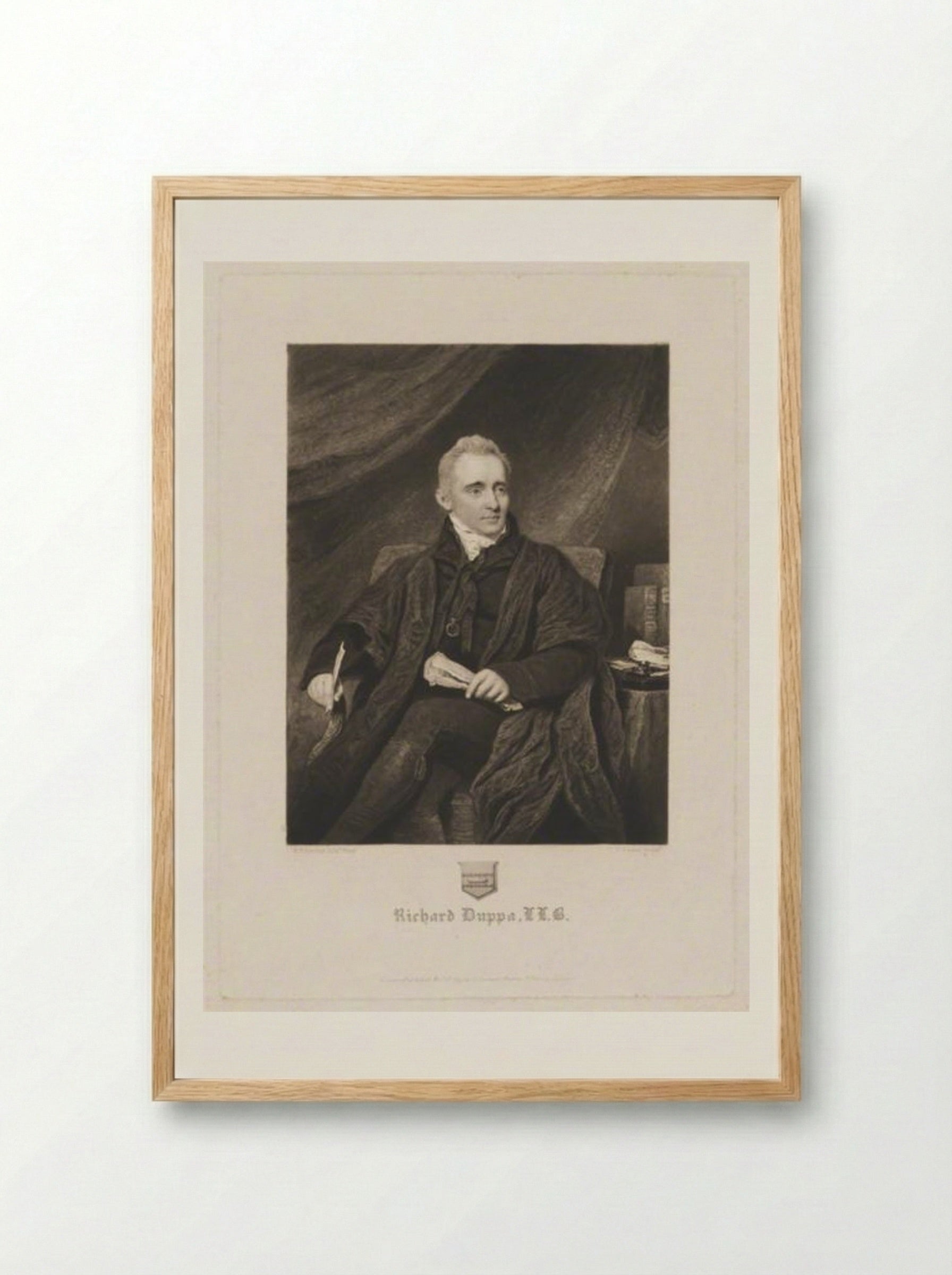 Richard Duppa, LL.B. - Charles Turner - Framed Print Wood