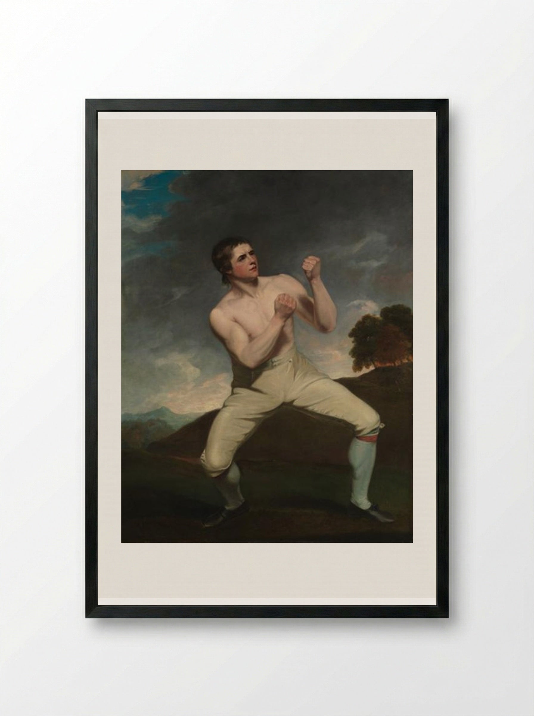Richard Humphreys, the Boxer - John Hoppner - Framed Print Black