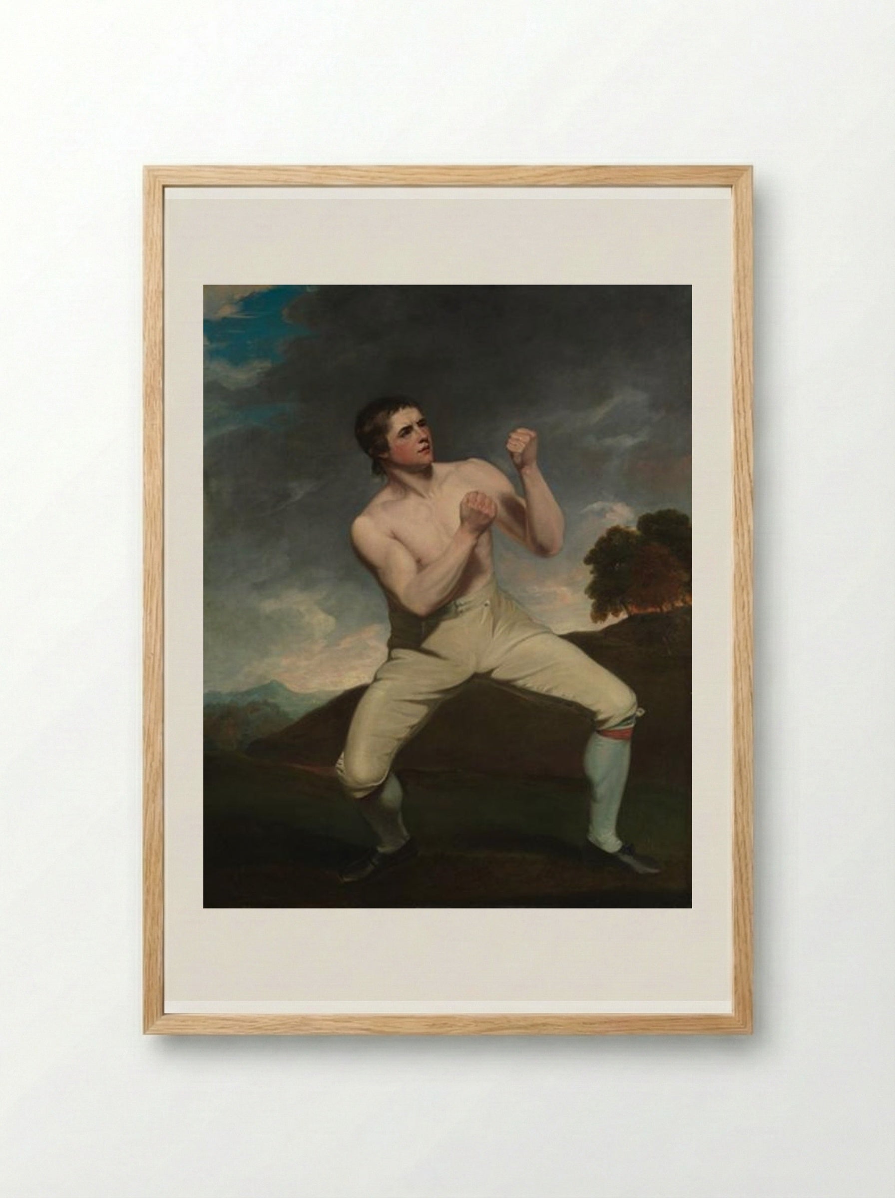 Richard Humphreys, the Boxer - John Hoppner - Framed Print Wood