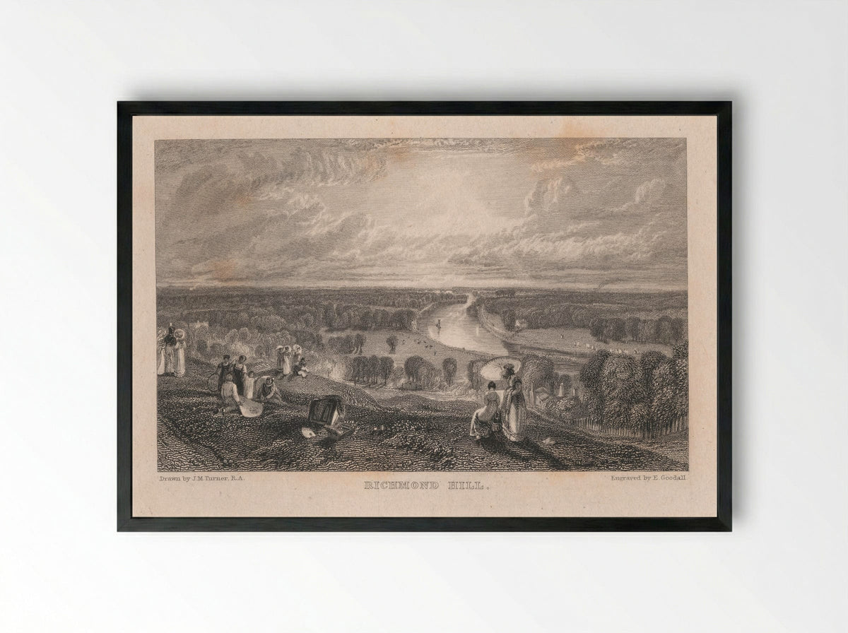 Richmond Hill - Edward Goodall - Framed Print Black