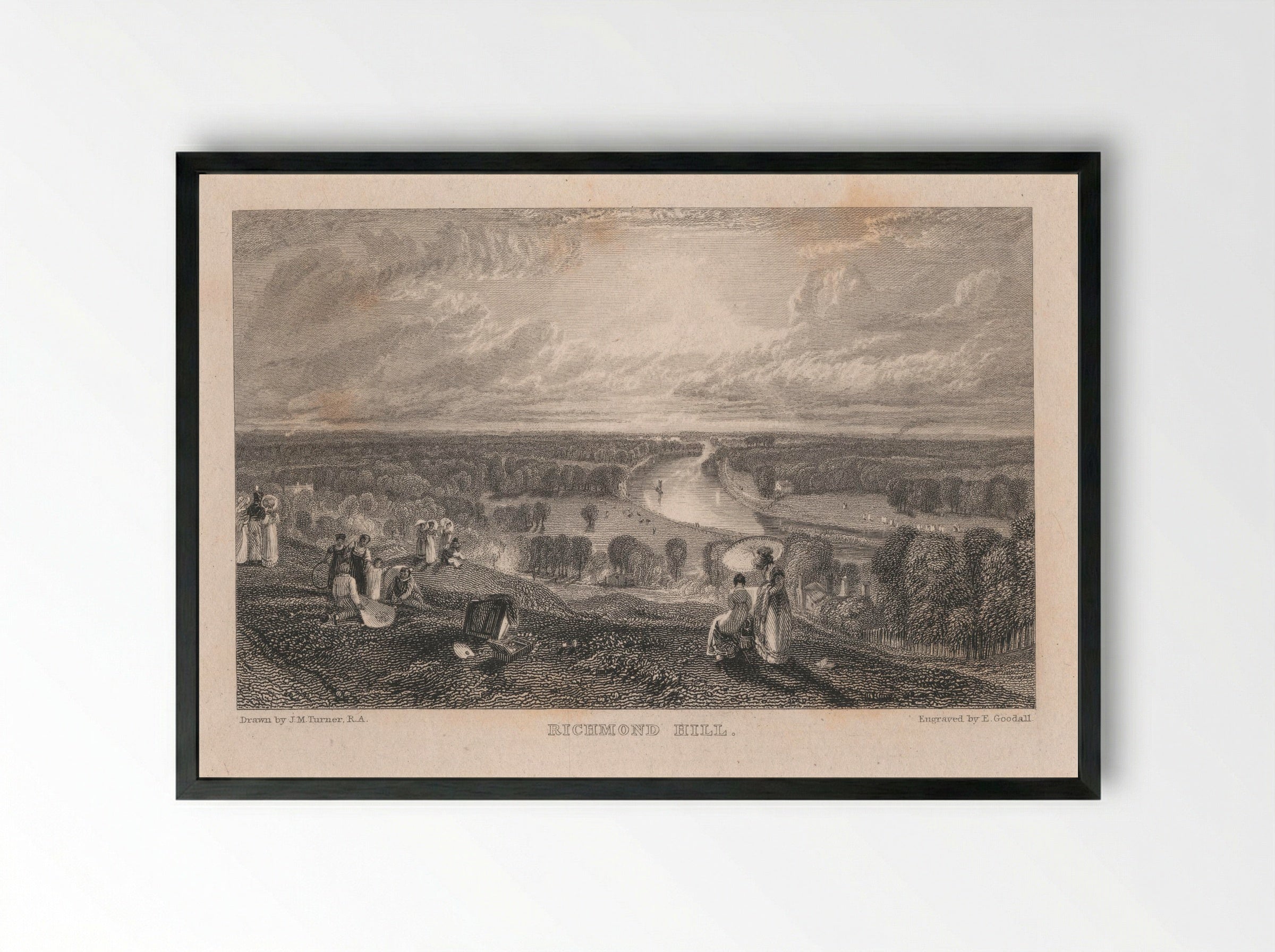 Richmond Hill - Edward Goodall - Framed Print Black