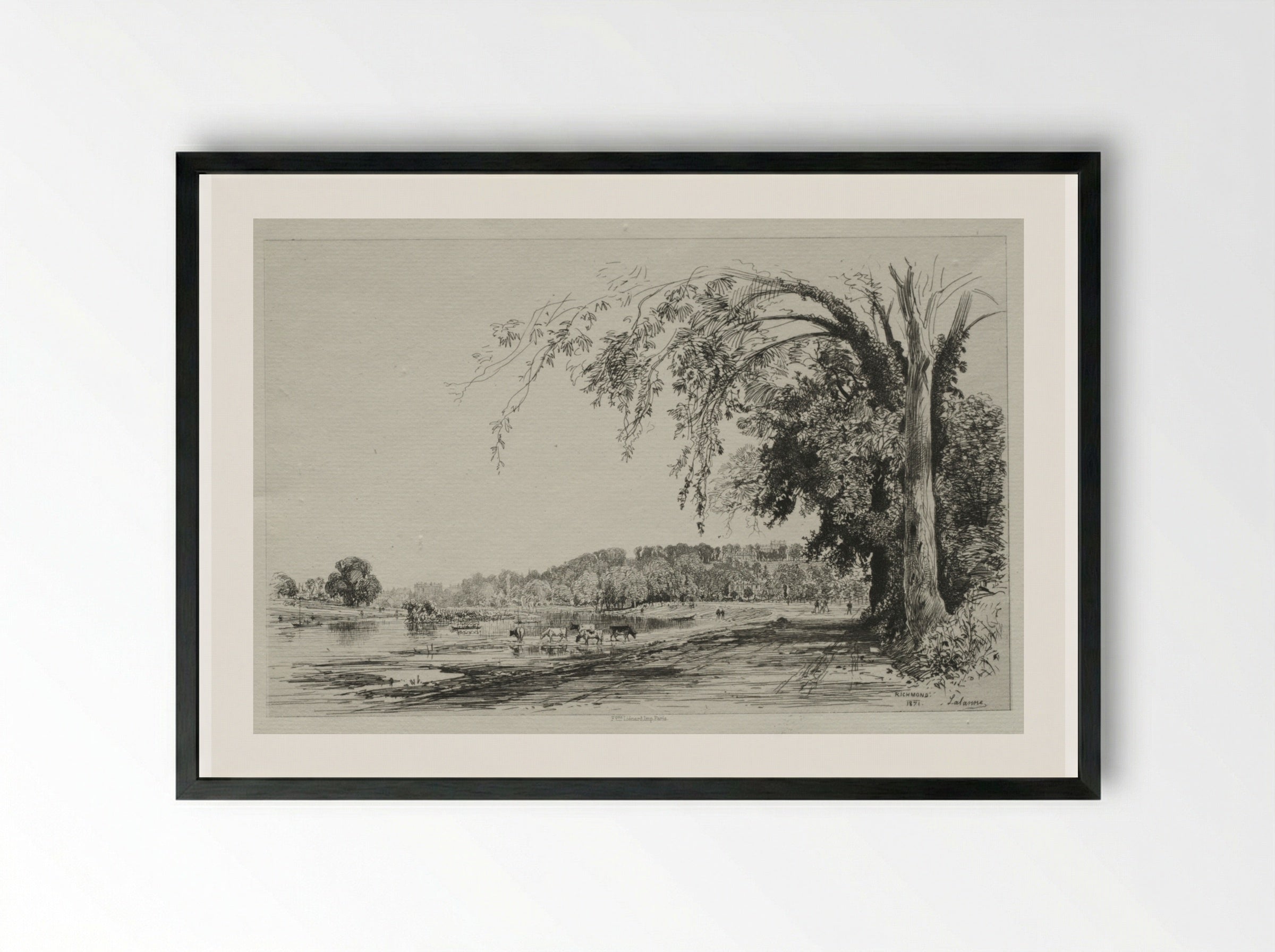 Richmond - Maxime Lalanne - Framed Print Black