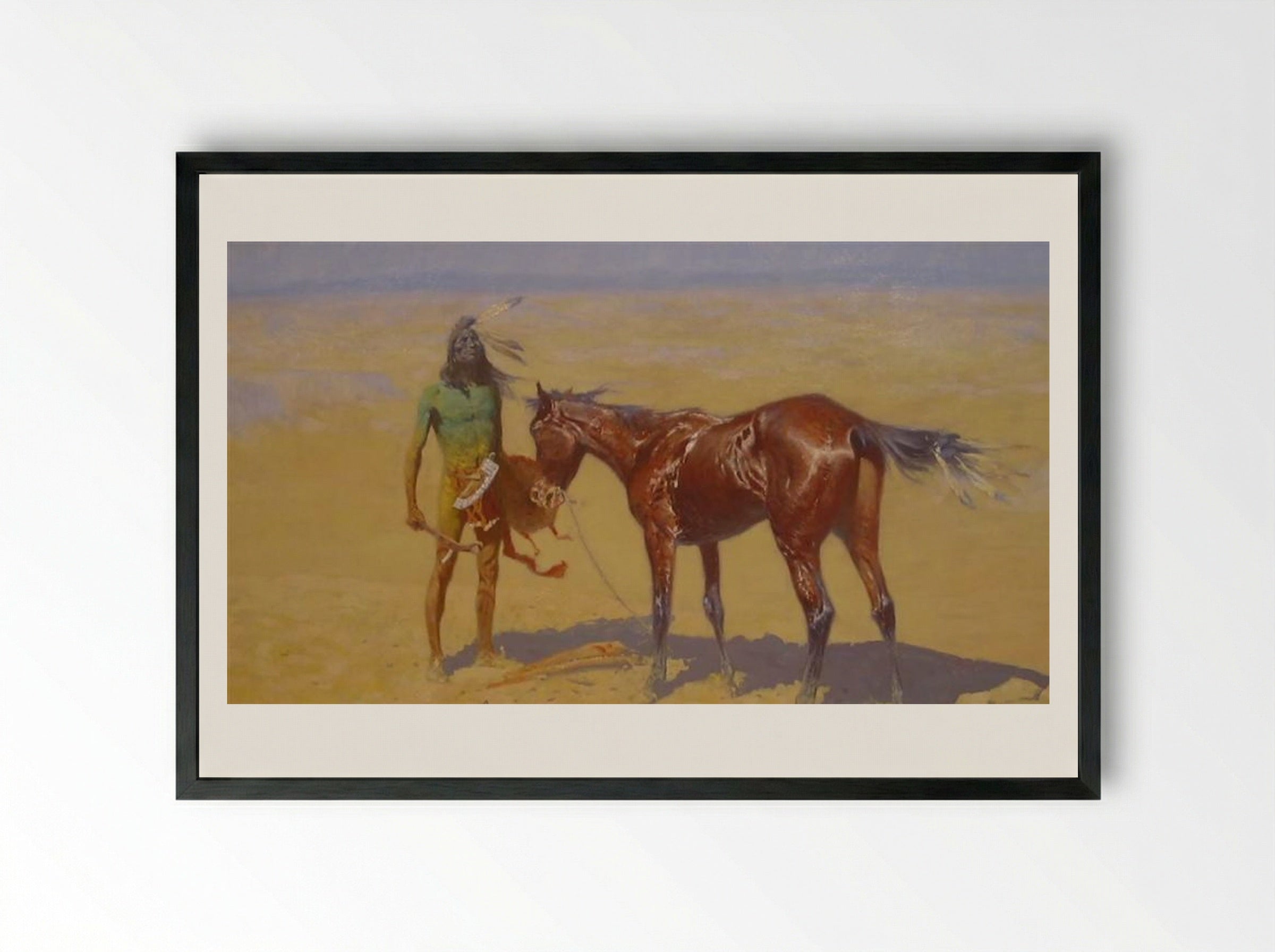 Ridden Down - Frederic Remington - Framed Print Black