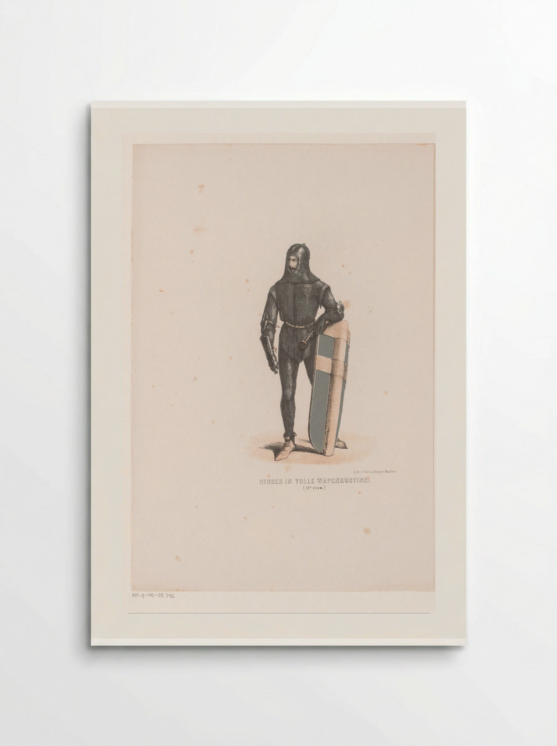 Ridder in volle wapenrusting, 13e eeuw - David van der Kellen - Poster
