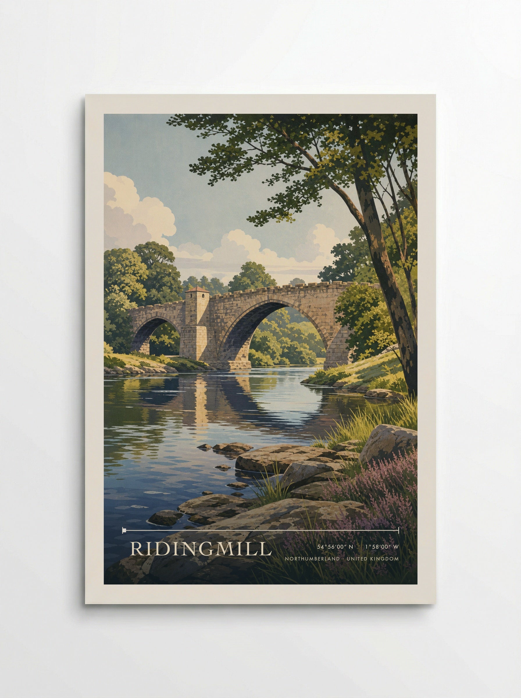 Ridingmill Northumberland United Kingdom Travel Poster - Poster