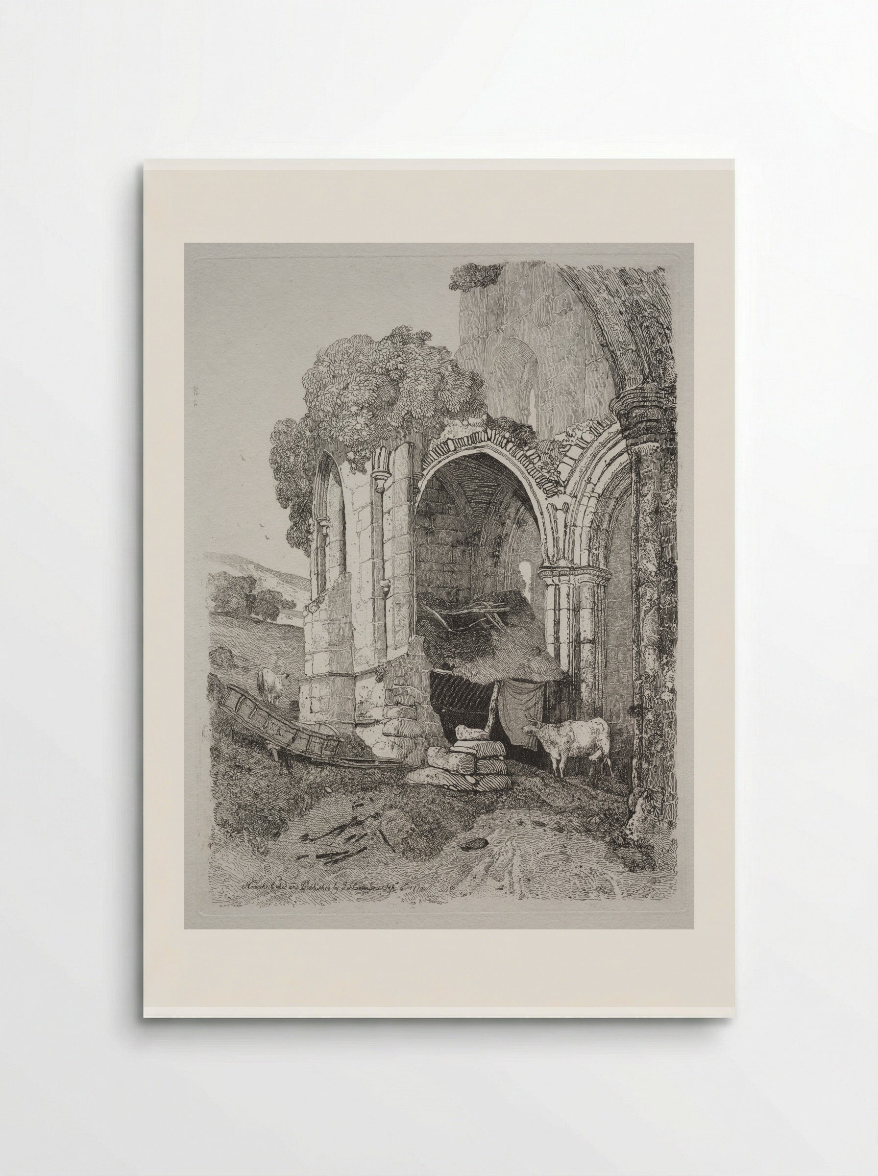 Rievaulx Abbey, Yorkshire - John Sell Cotman - Poster