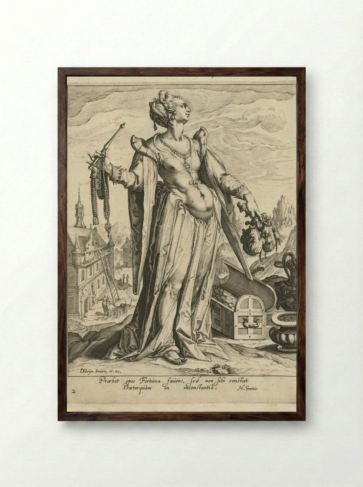 Rijkdom (Wealth) - Zacharias Dolendo - Framed Print Dark Wood