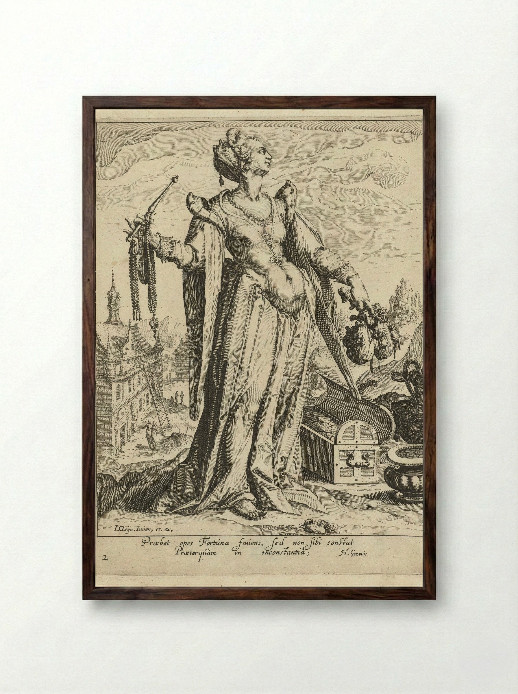 Rijkdom (Wealth) - Zacharias Dolendo - Framed Print Dark Wood