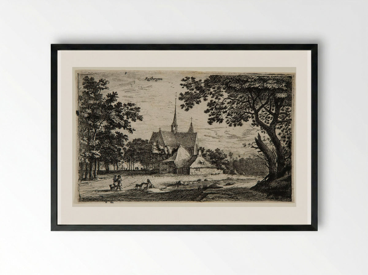Rijsbergen - Roelant Roghman - Framed Print Black