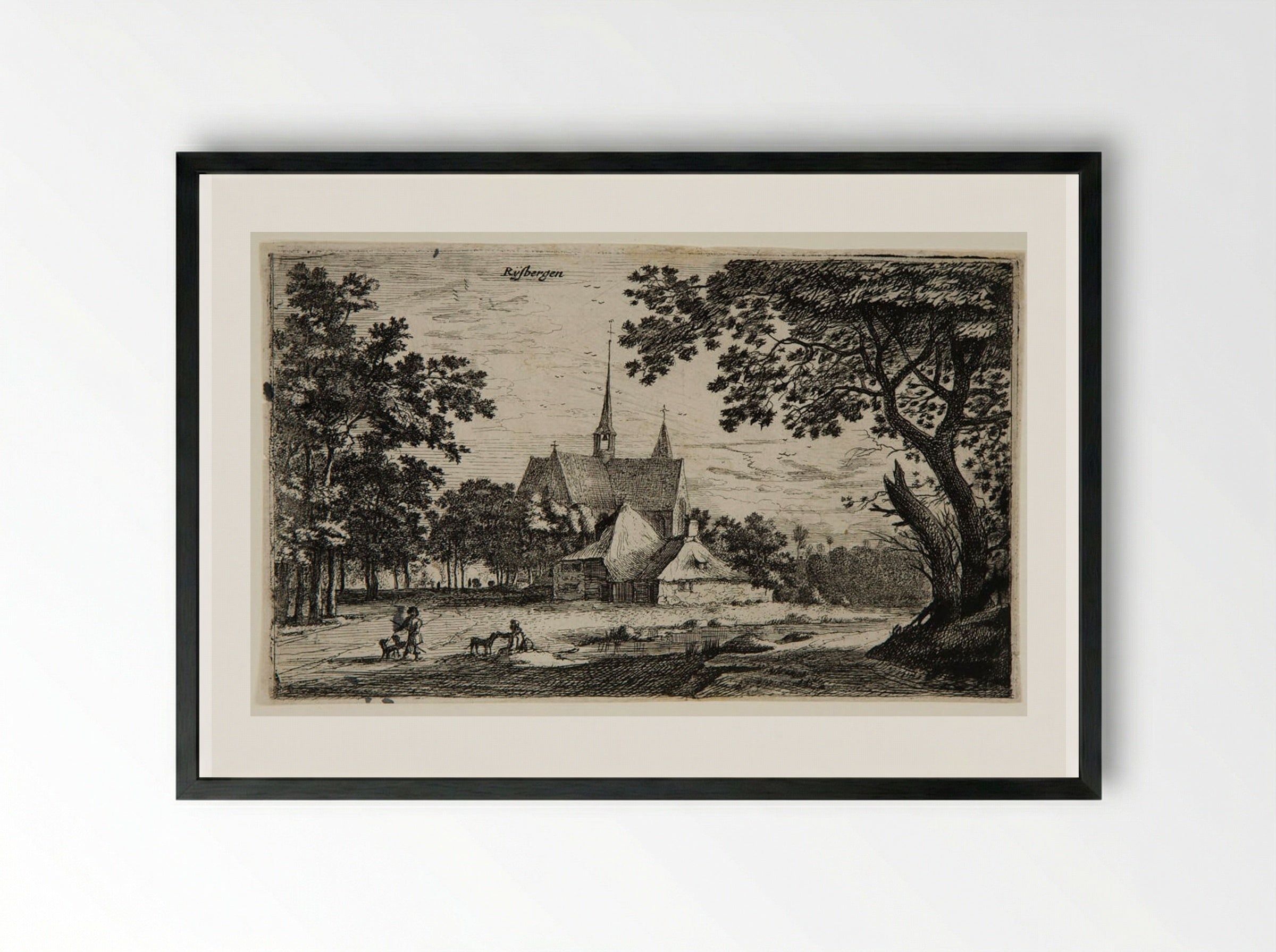Rijsbergen - Roelant Roghman - Framed Print Black