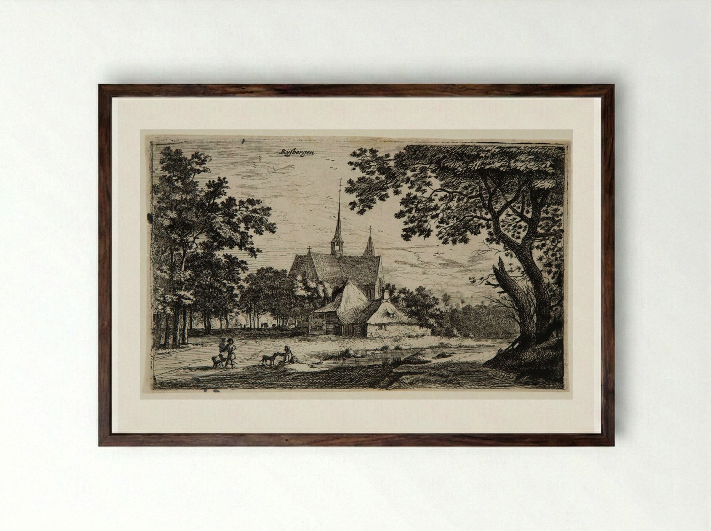 Rijsbergen - Roelant Roghman - Framed Print Dark Wood