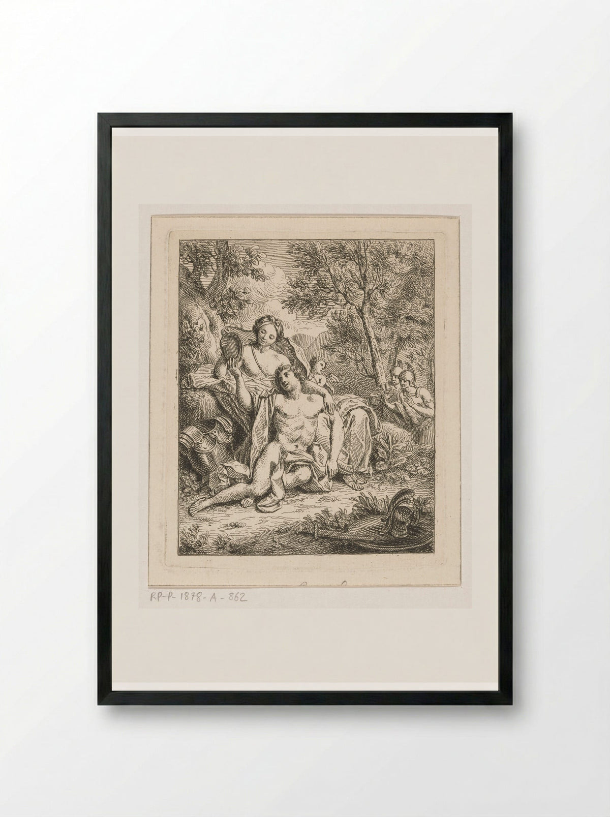 Rinaldo and Armida - Louis Fabritius Dubourg - Framed Print Black