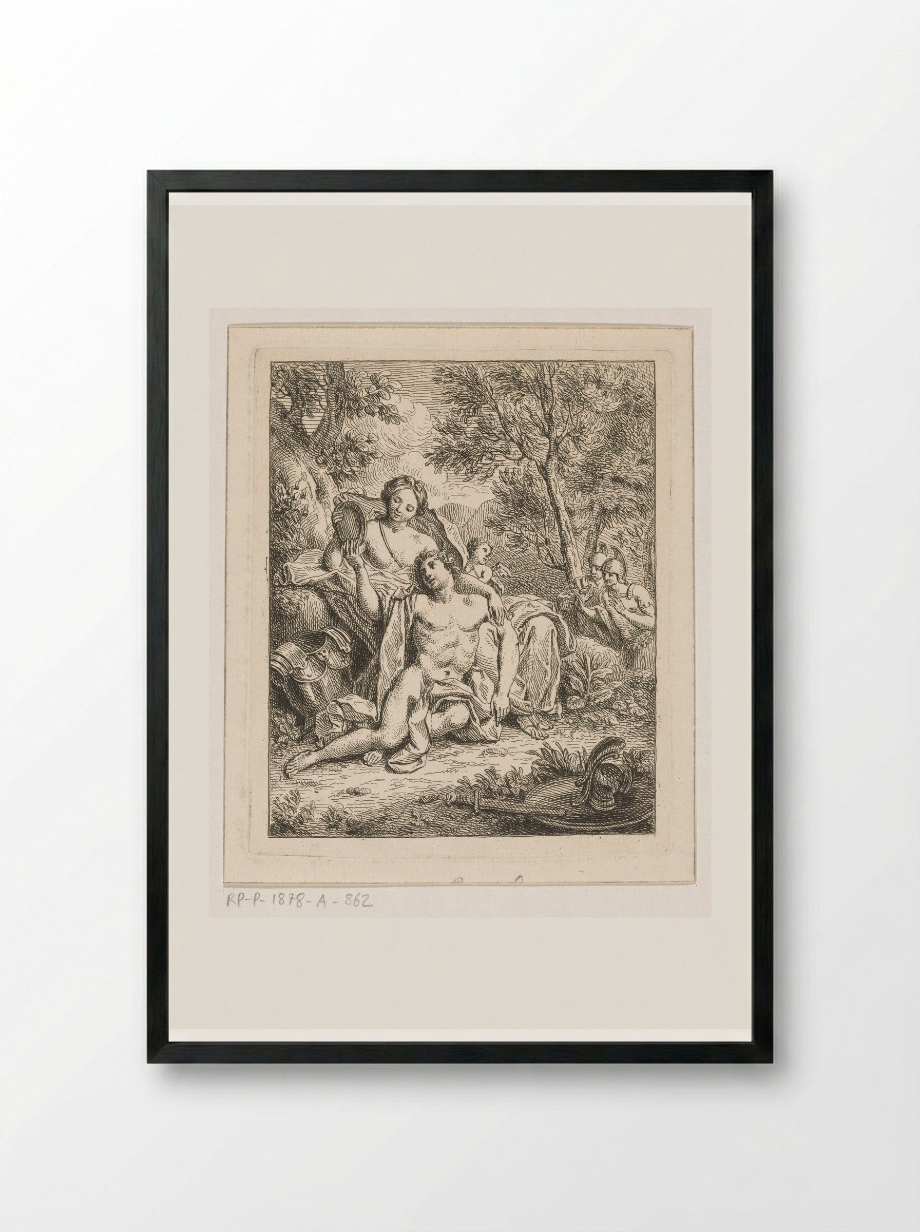 Rinaldo and Armida - Louis Fabritius Dubourg - Framed Print Black