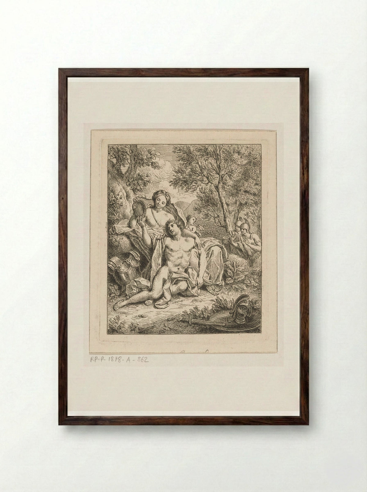 Rinaldo and Armida - Louis Fabritius Dubourg - Framed Print Dark Wood