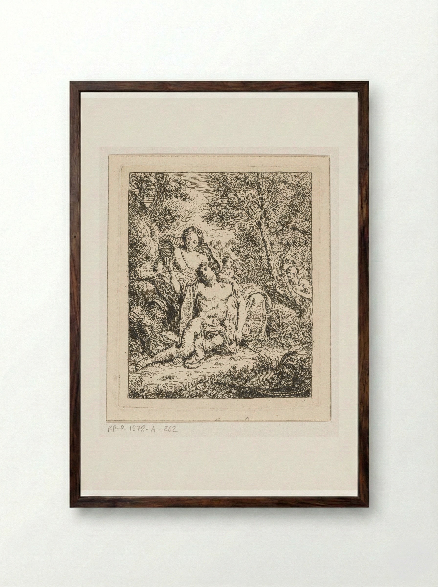 Rinaldo and Armida - Louis Fabritius Dubourg - Framed Print Dark Wood