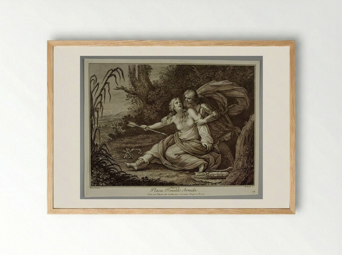 Rinaldo and Armida - Benedetto Eredi - Framed Print Wood
