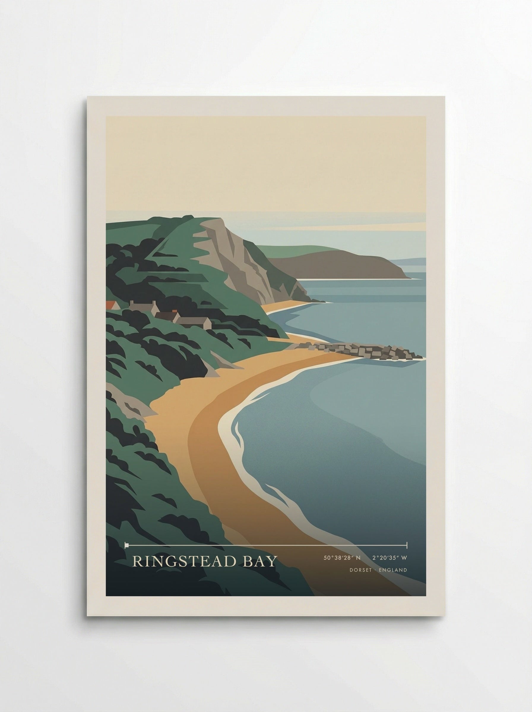 Ringstead Bay Dorset England Travel Poster - Poster