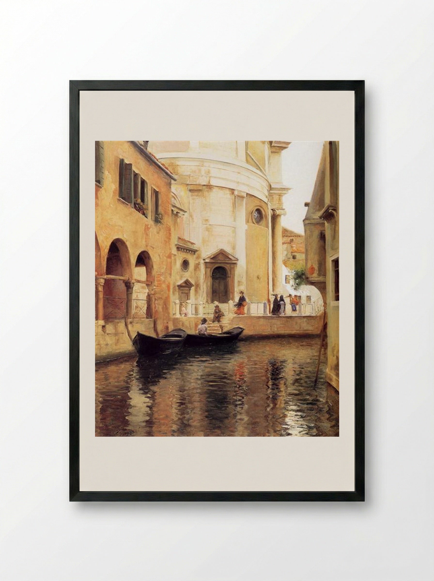 Rio della Maddalena - Julius LeBlanc Stewart - Framed Print Black