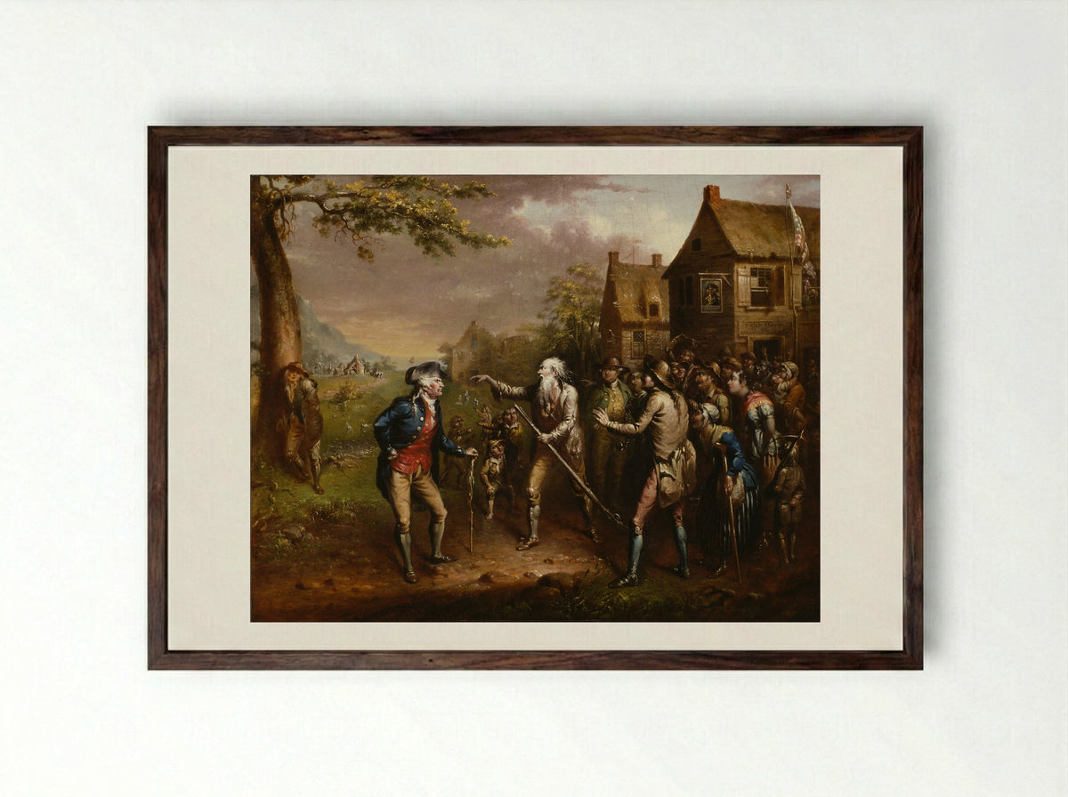 Rip Van Winkle - John Quidor - Framed Print Dark Wood