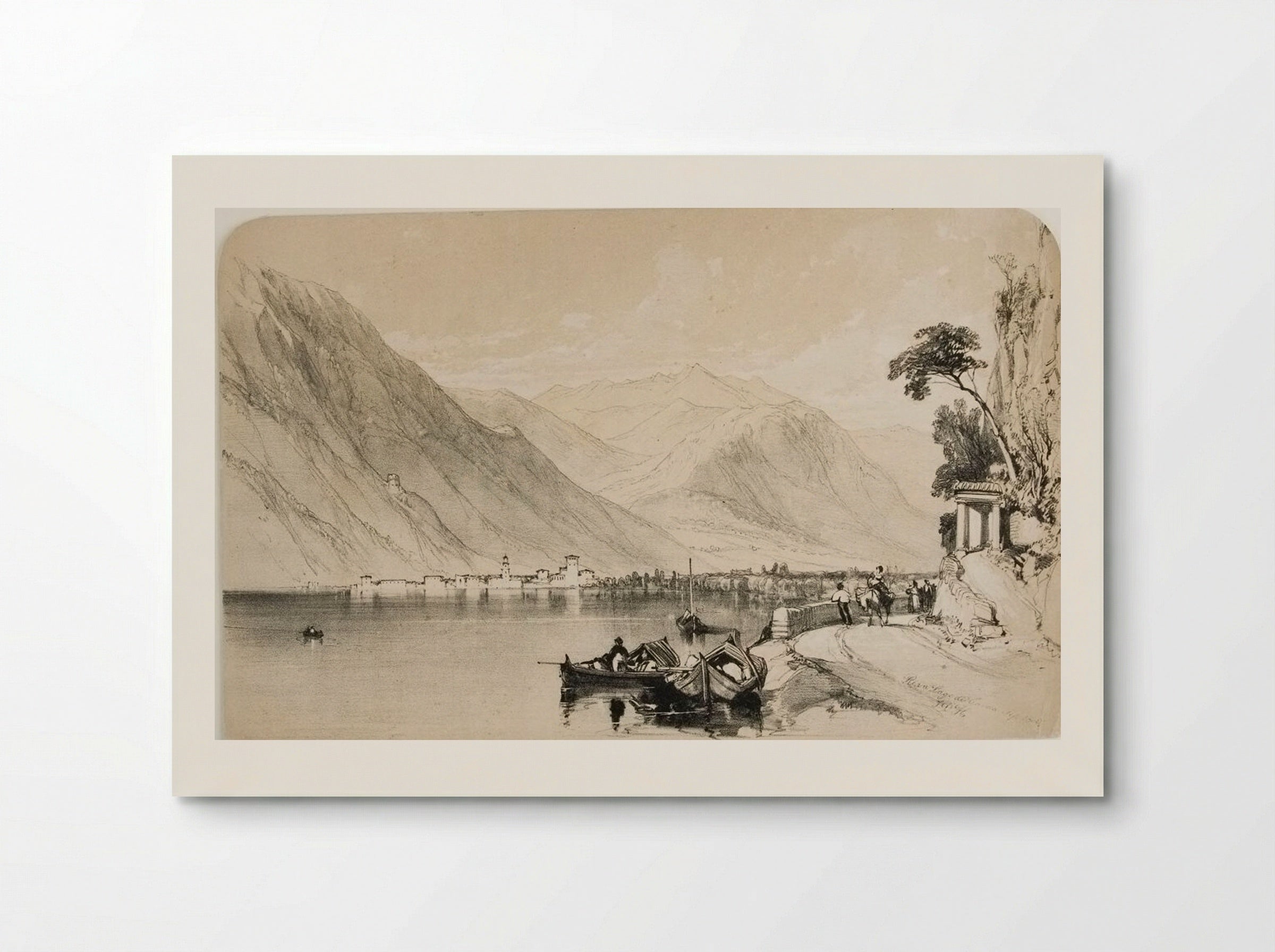 Riva Lago di Garda - James Duffield Harding - Poster