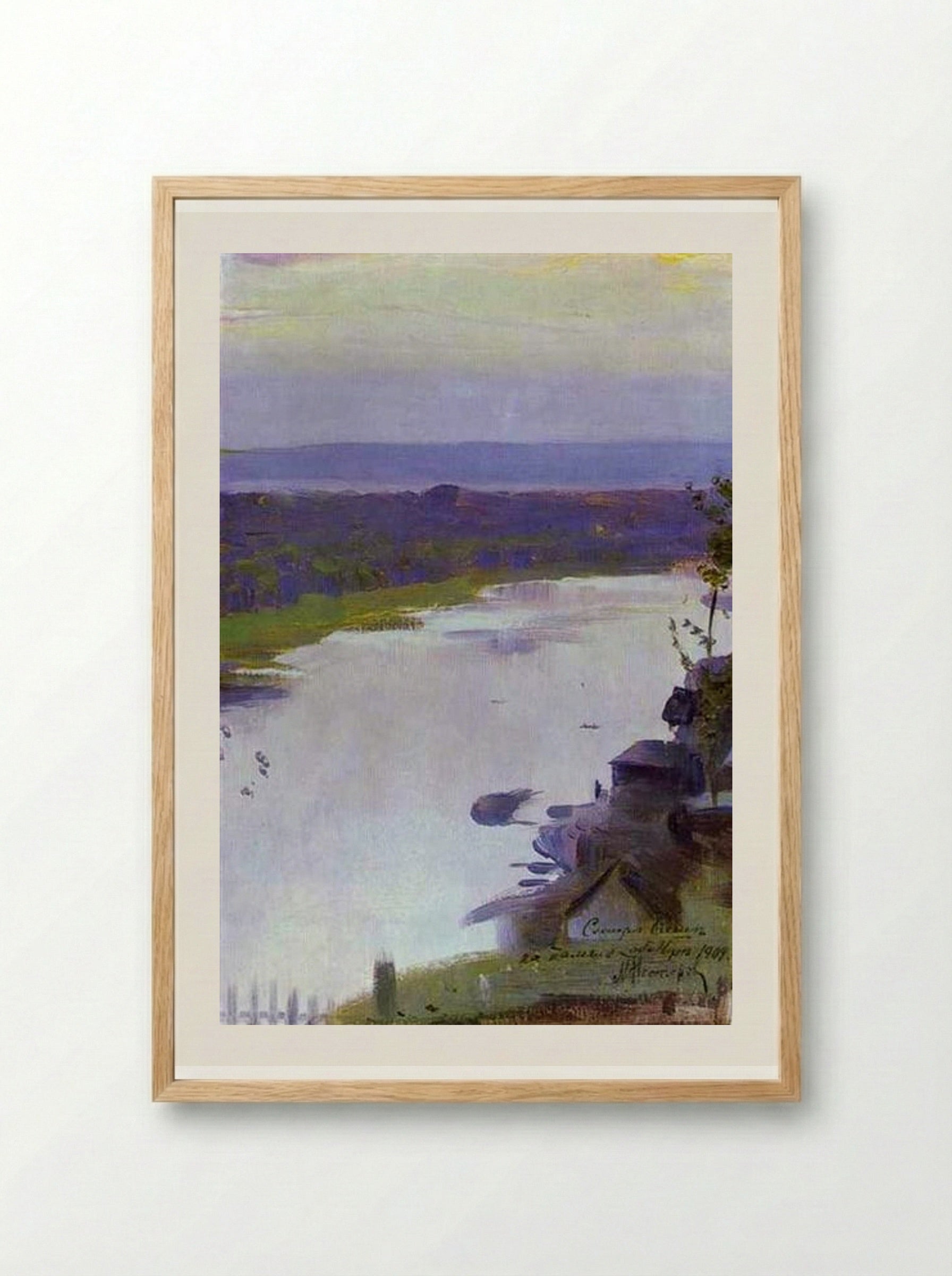 River Belaya - Mikhail Nesterov - Framed Print Wood