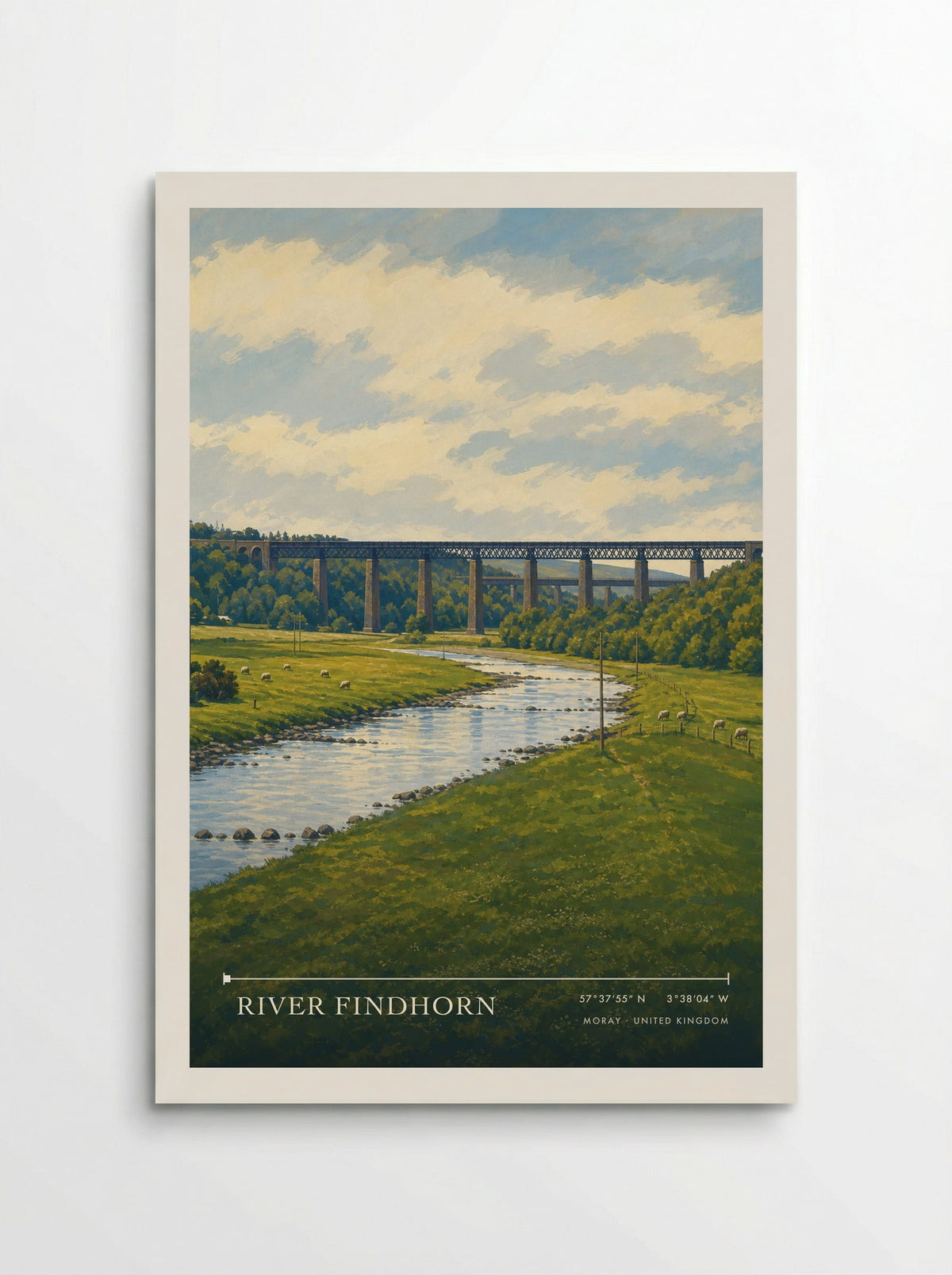 River Findhorn Moray United Kingdom Travel Poster - Poster
