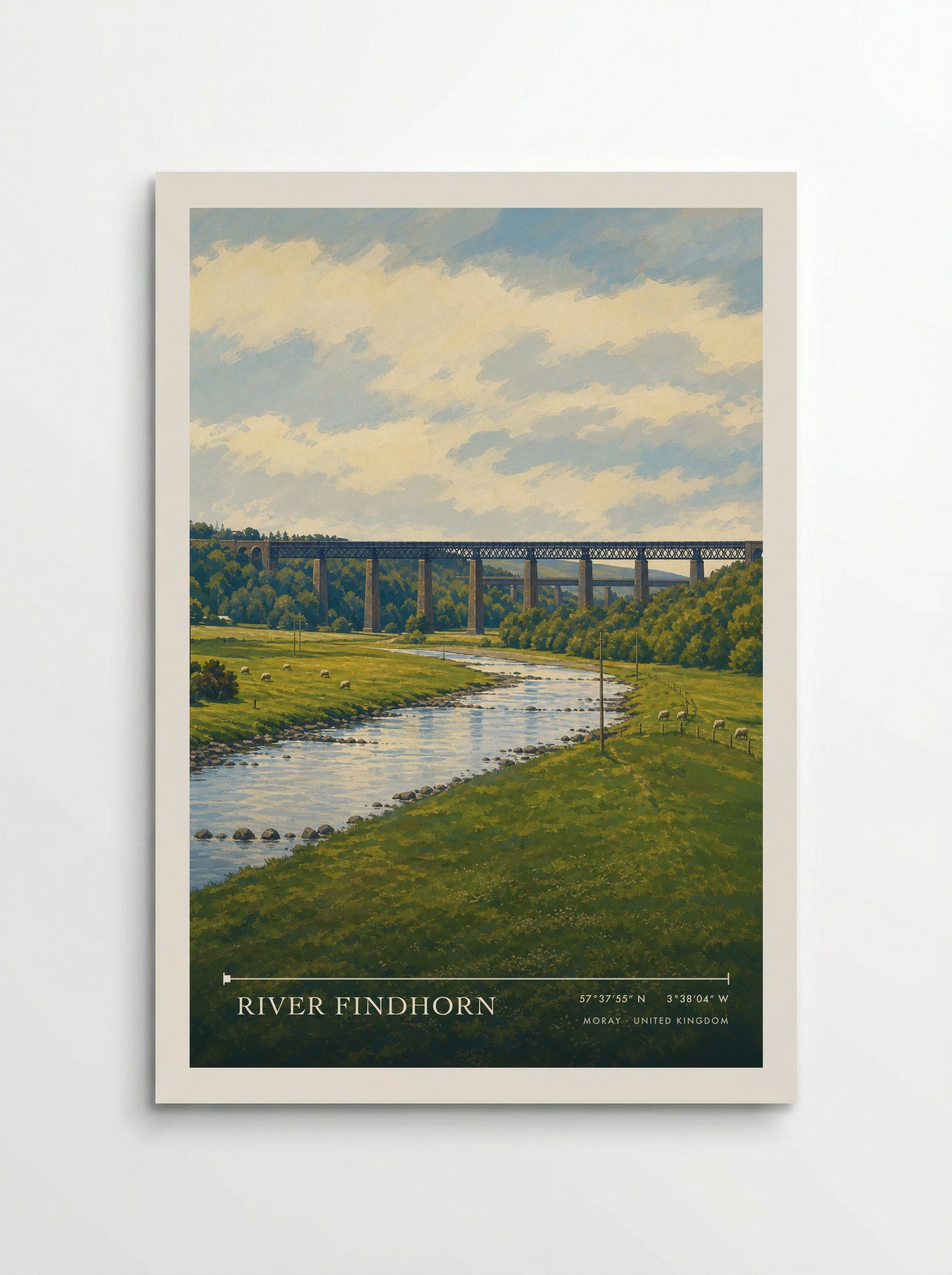 River Findhorn Moray United Kingdom Travel Poster - Poster