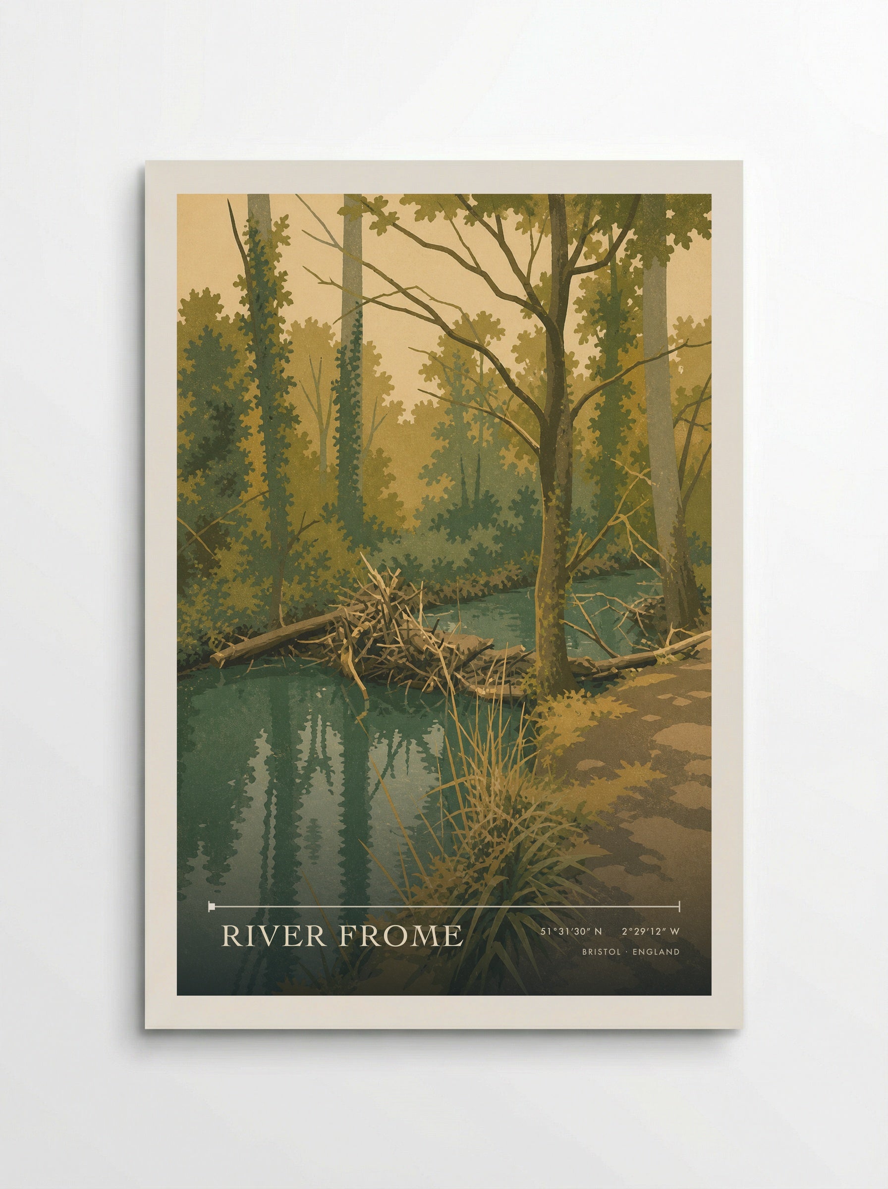 River Frome Bristol England Travel Poster - Poster