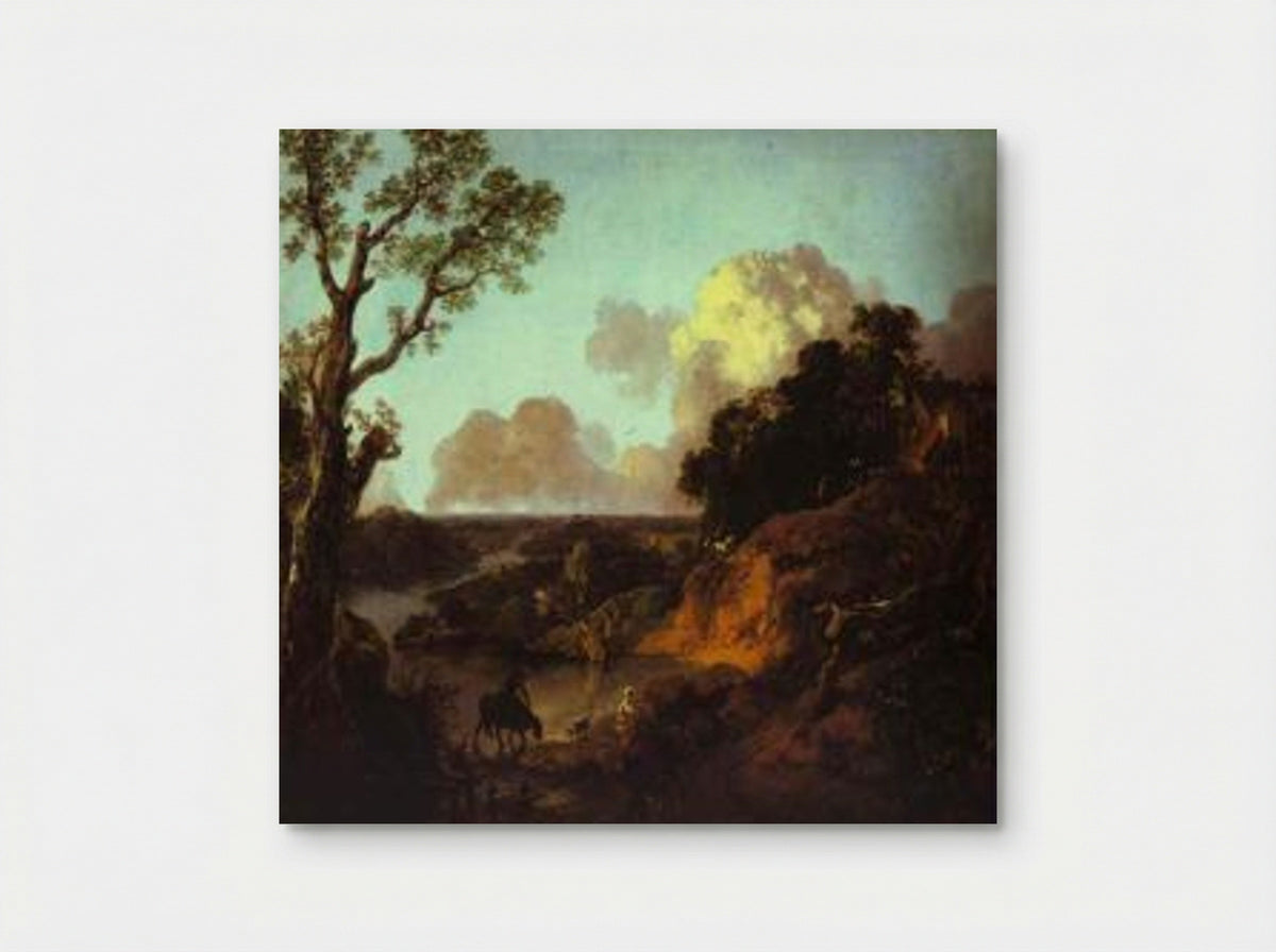 River Landscape with Rustic Lovers - Thomas Gainsborough - Poster