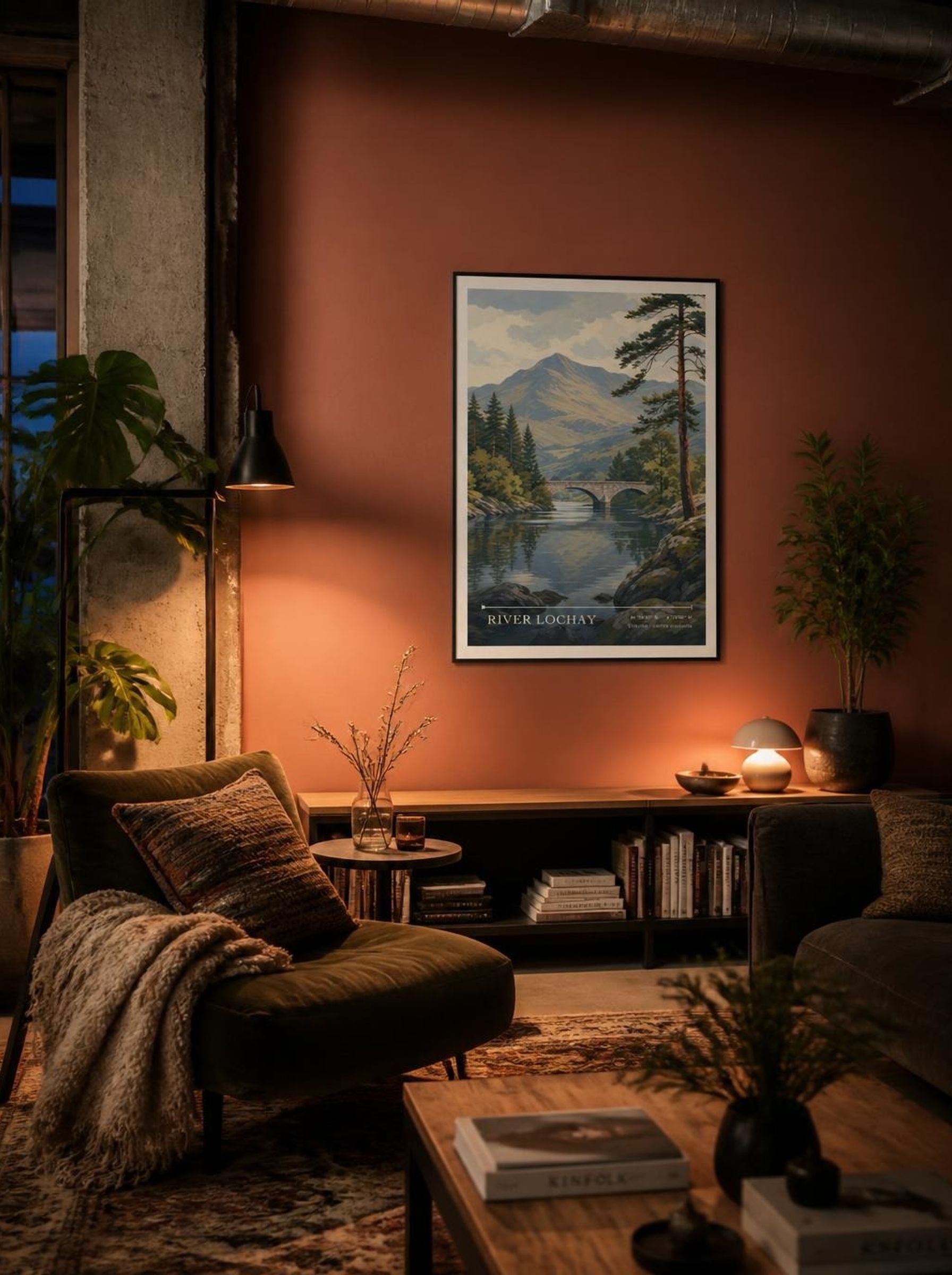 River Lochay Stirling United Kingdom Travel Poster - Lifestyle