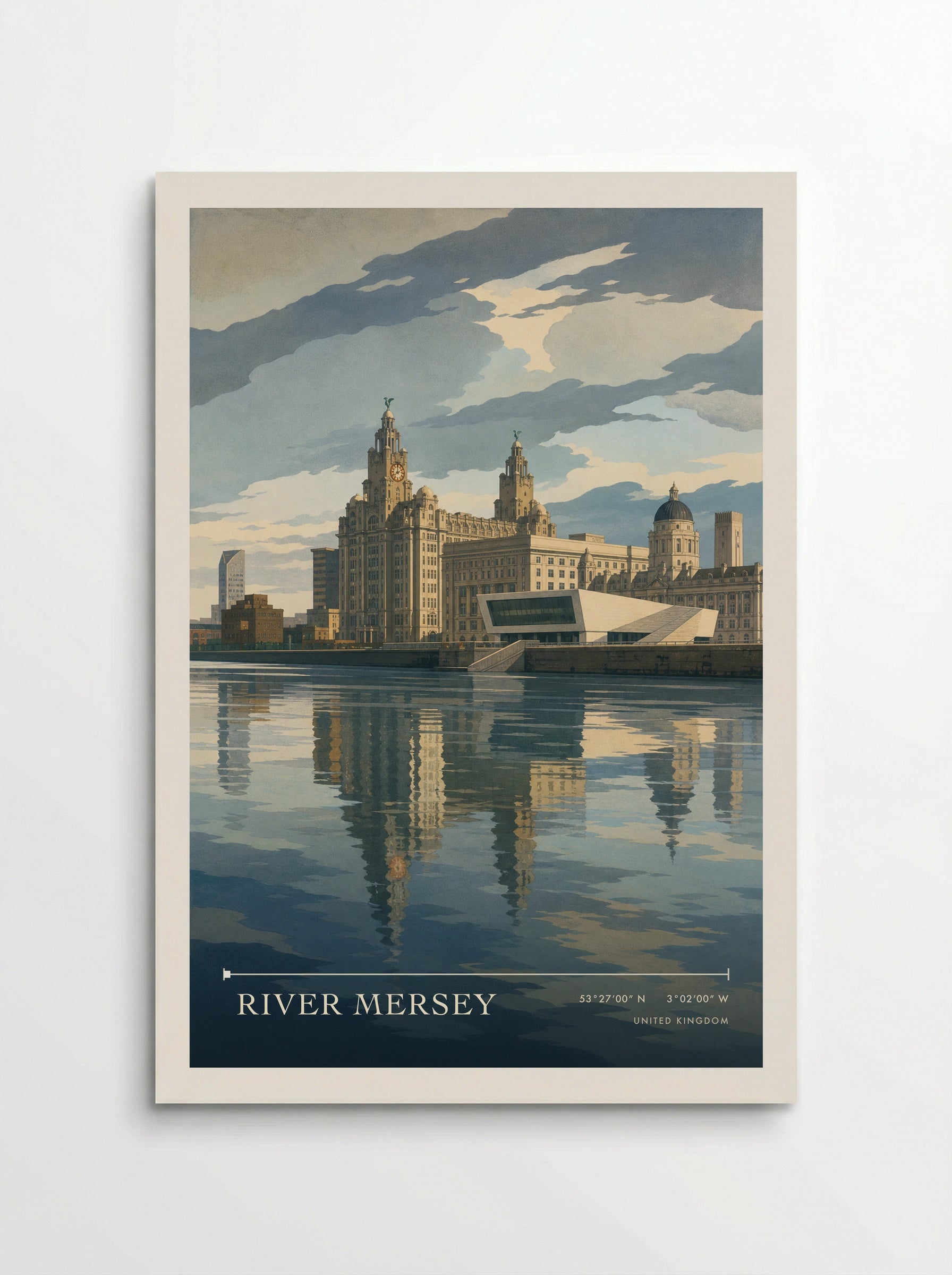 River Mersey United Kingdom Travel Poster - Poster
