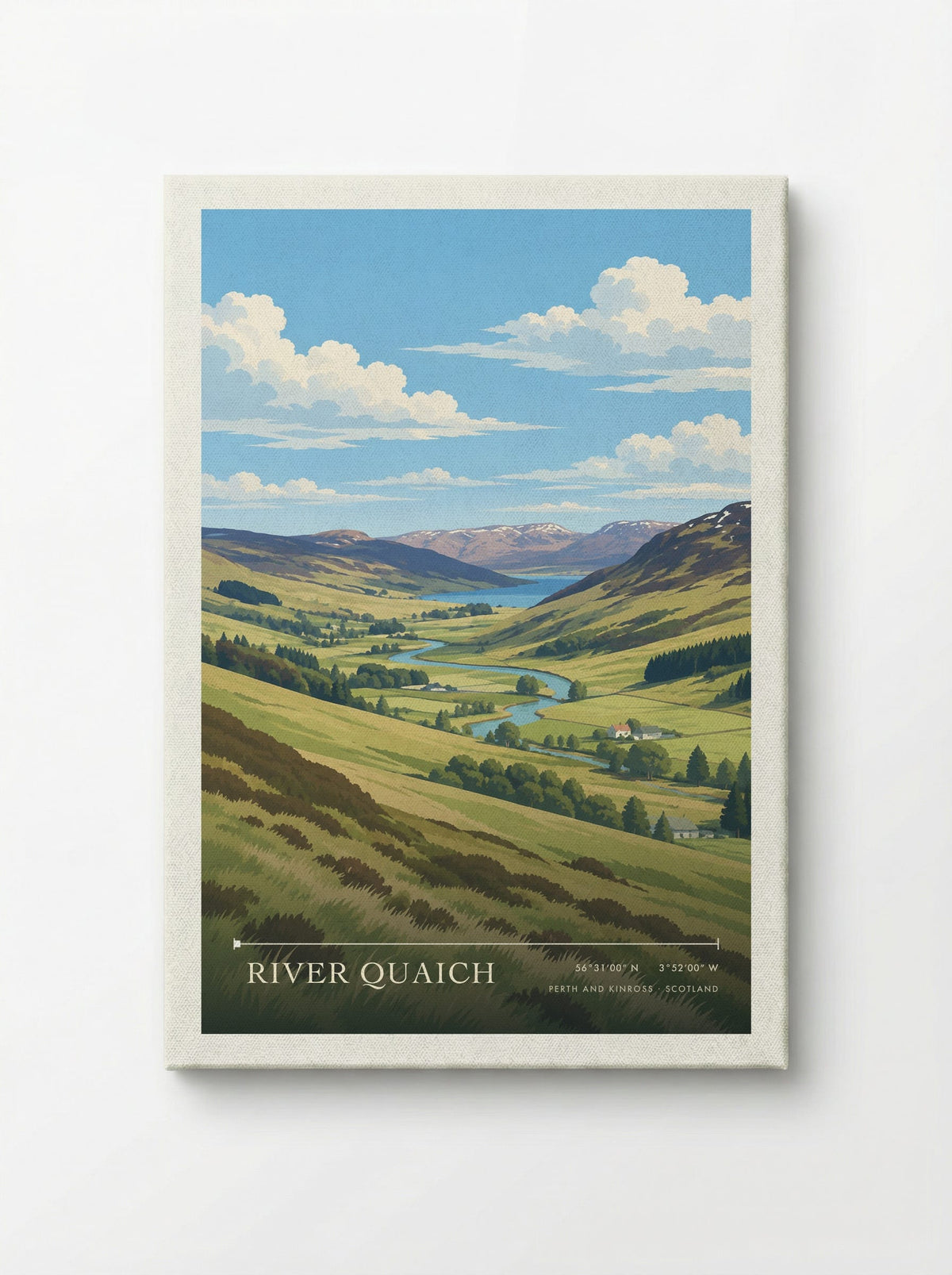 River Quaich, Perth and Kinross | Travel Poster - Canvas