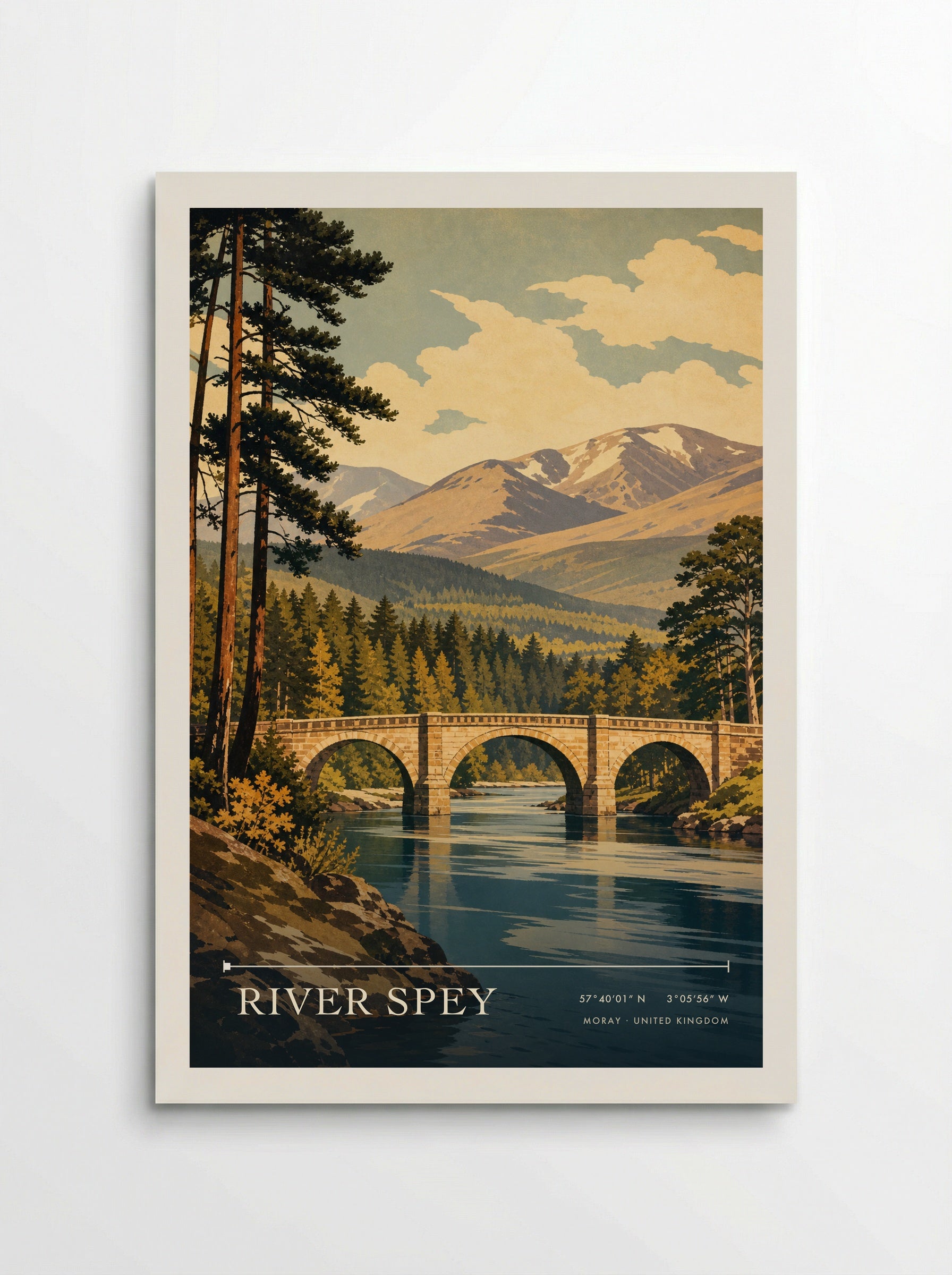River Spey Moray United Kingdom Travel Poster - Poster