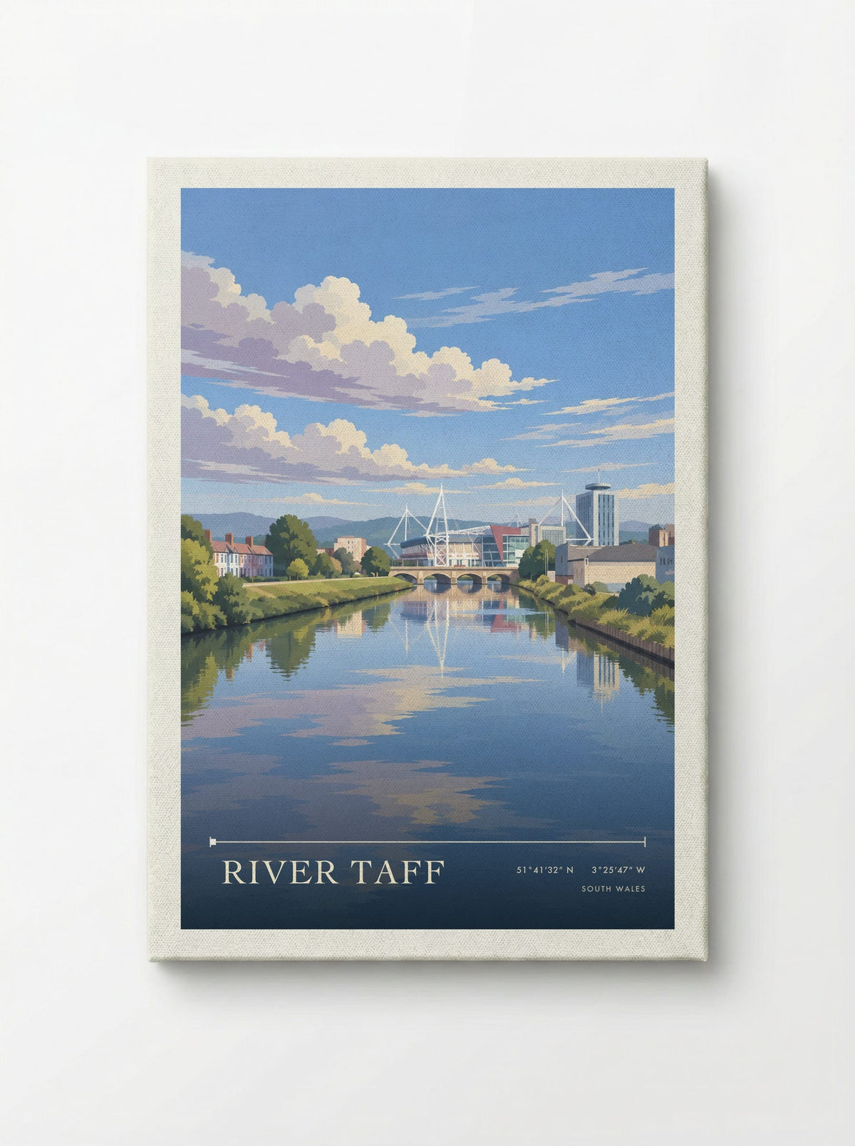 River Taff, South Wales | Travel Poster - Canvas