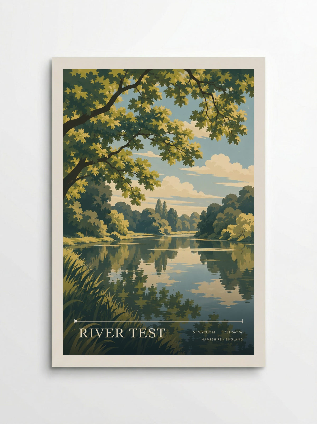 River Test, Hampshire | Travel Poster - Poster
