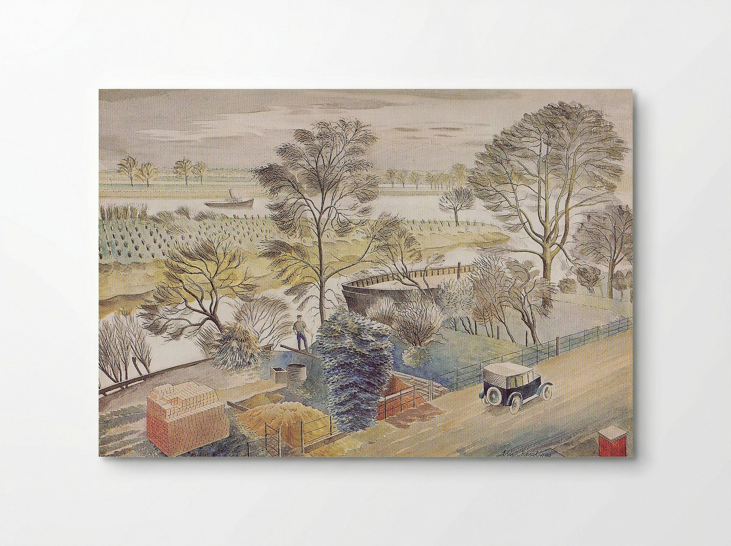 River Thames - Eric Ravilious - Poster
