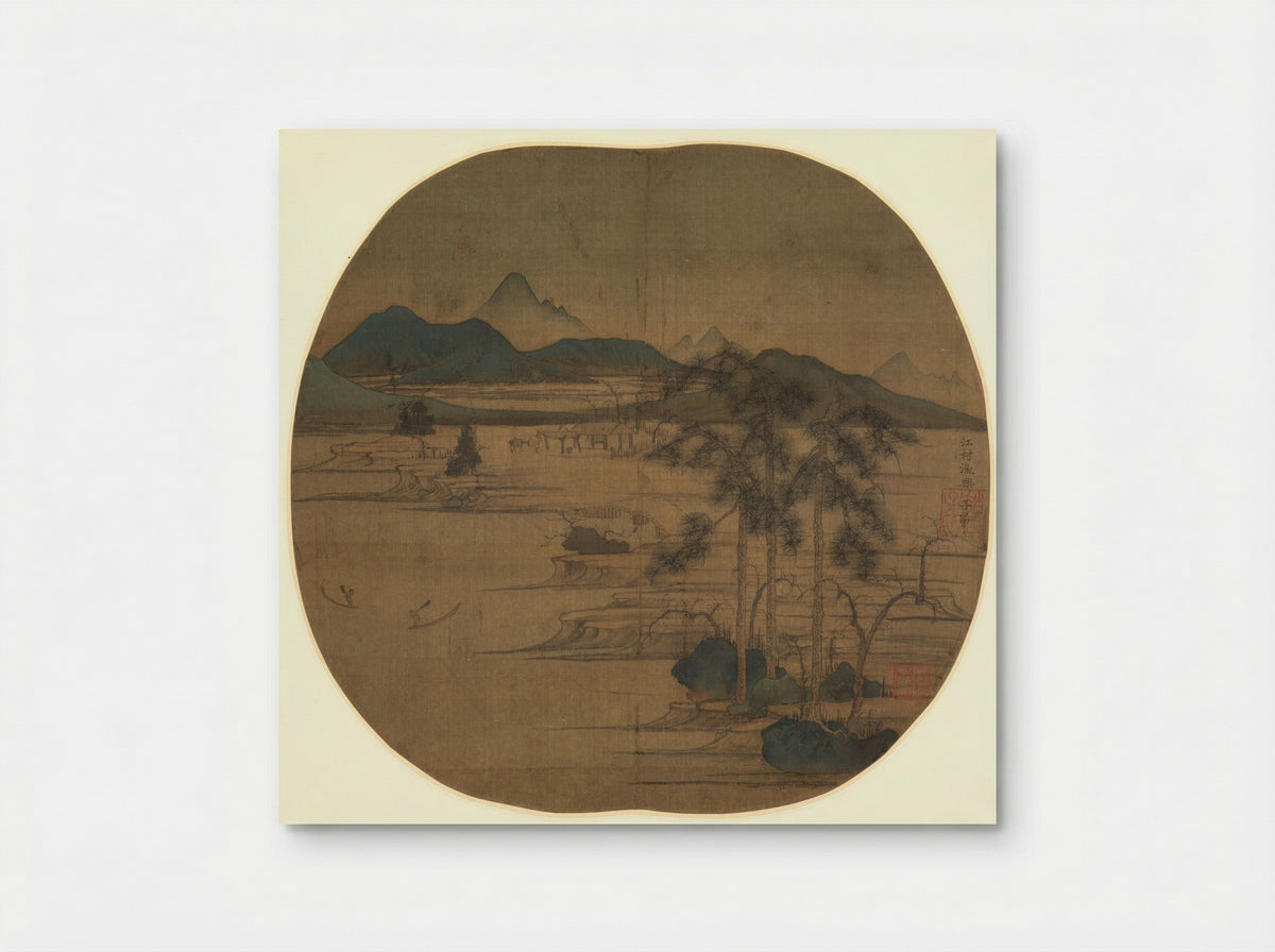 River Village: Fisherman's Joy - Zhao Mengfu - Poster