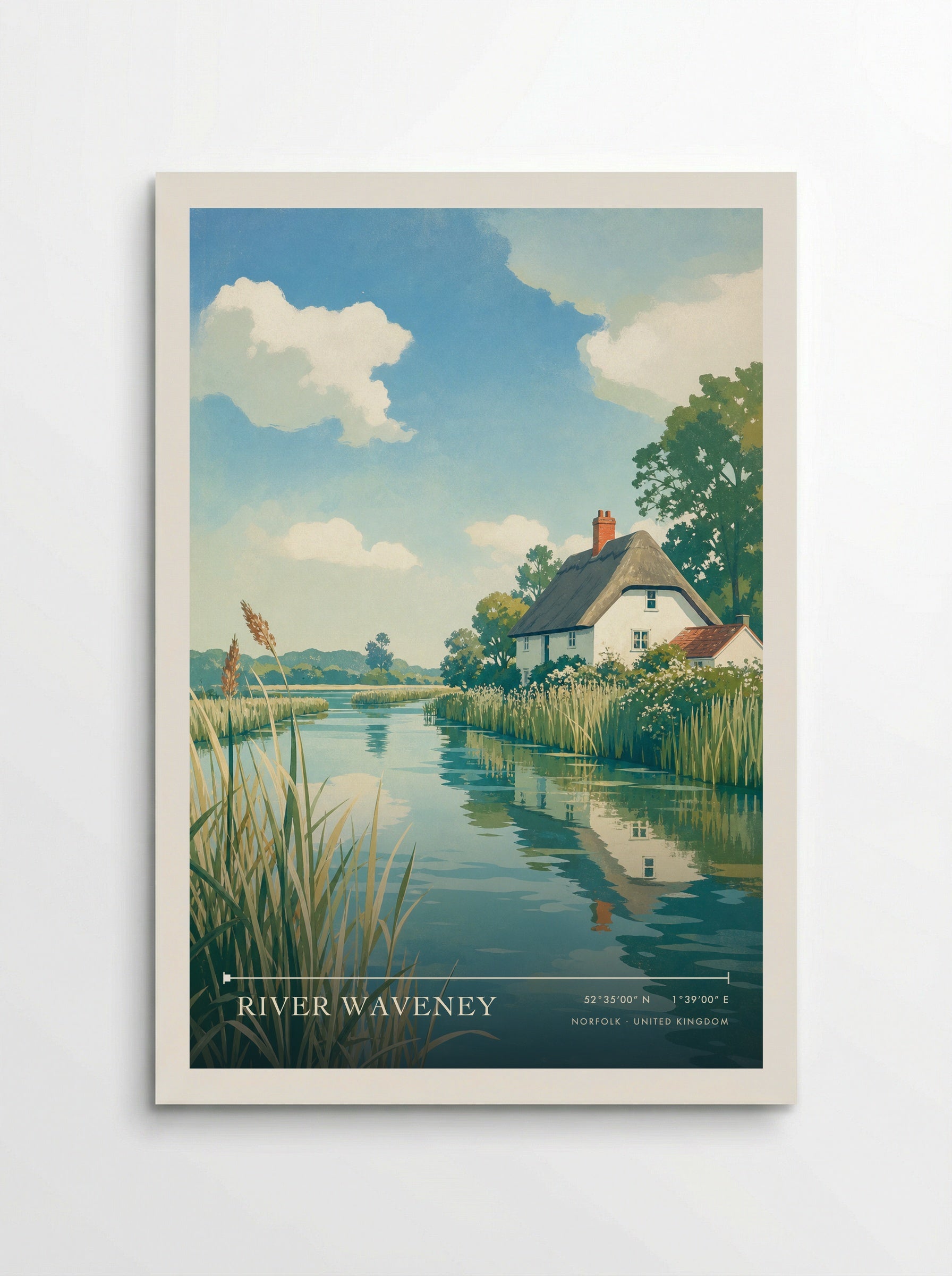 River Waveney Norfolk United Kingdom Travel Poster - Poster