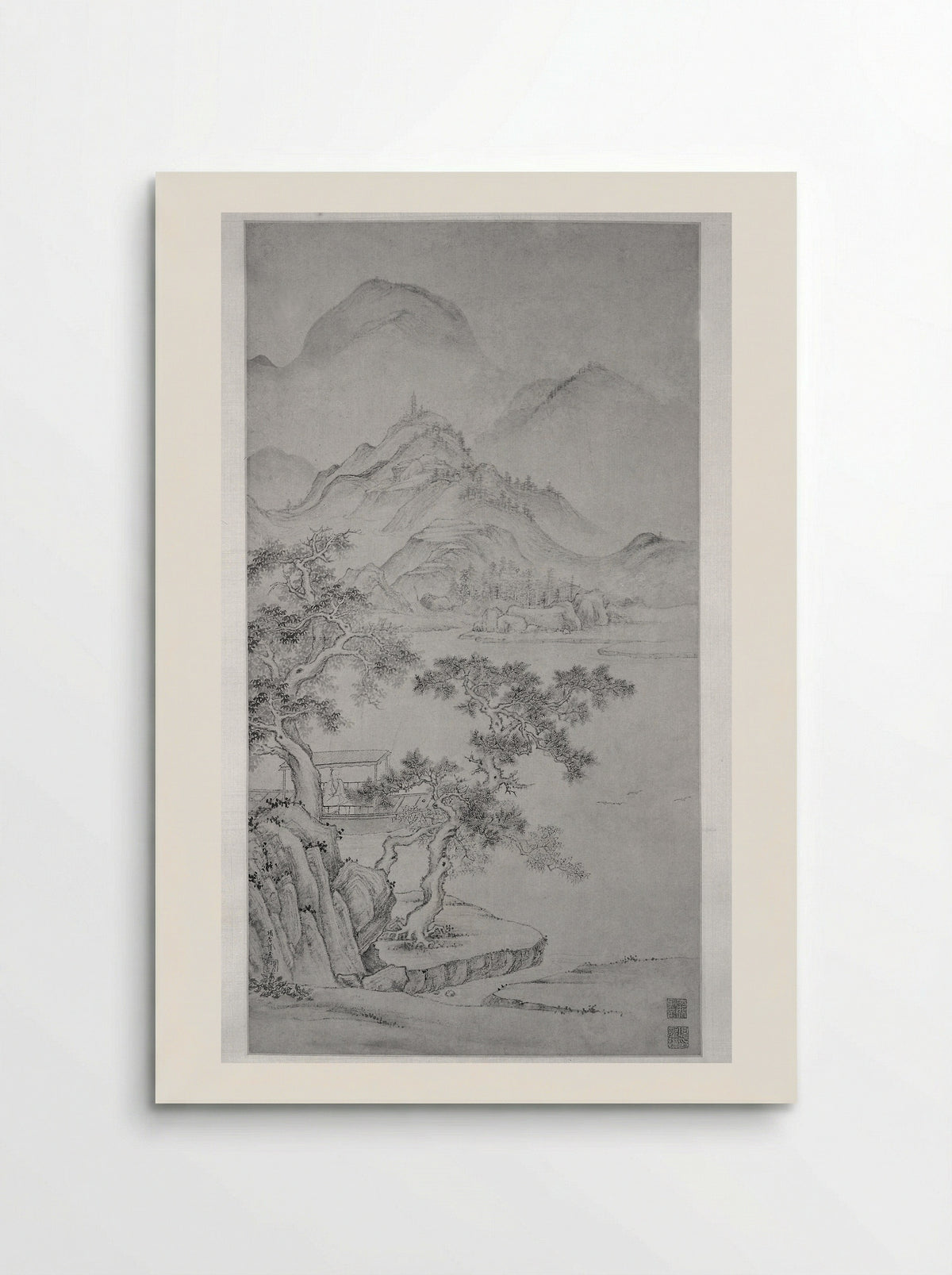 River and Mountain Landscape - Xiang Shengmo - Poster