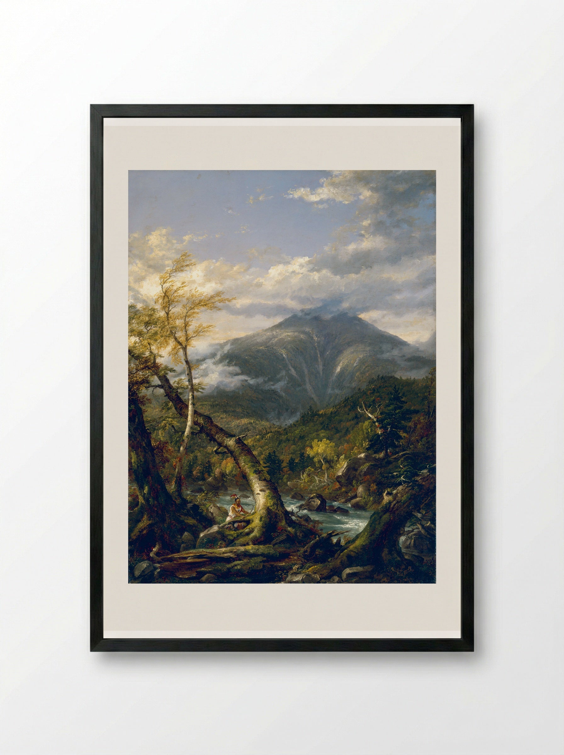 River in the Catskills - Thomas Cole - Framed Print Black