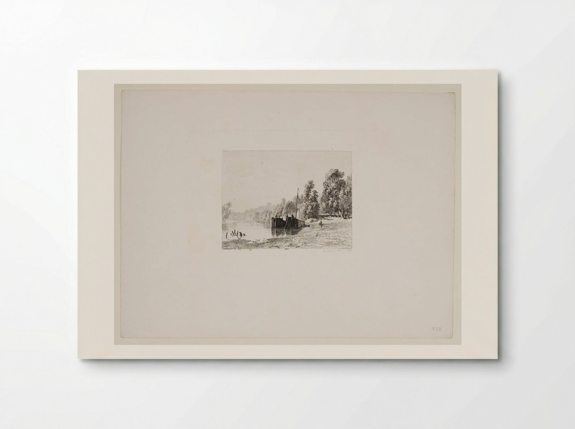 River's Edge - Charles-Émile Jacque - Poster