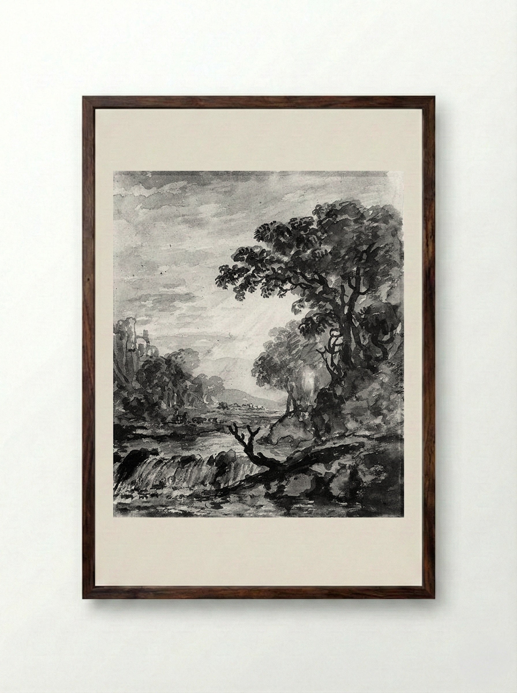 Riverview - Jacob van Strij - Framed Print Dark Wood